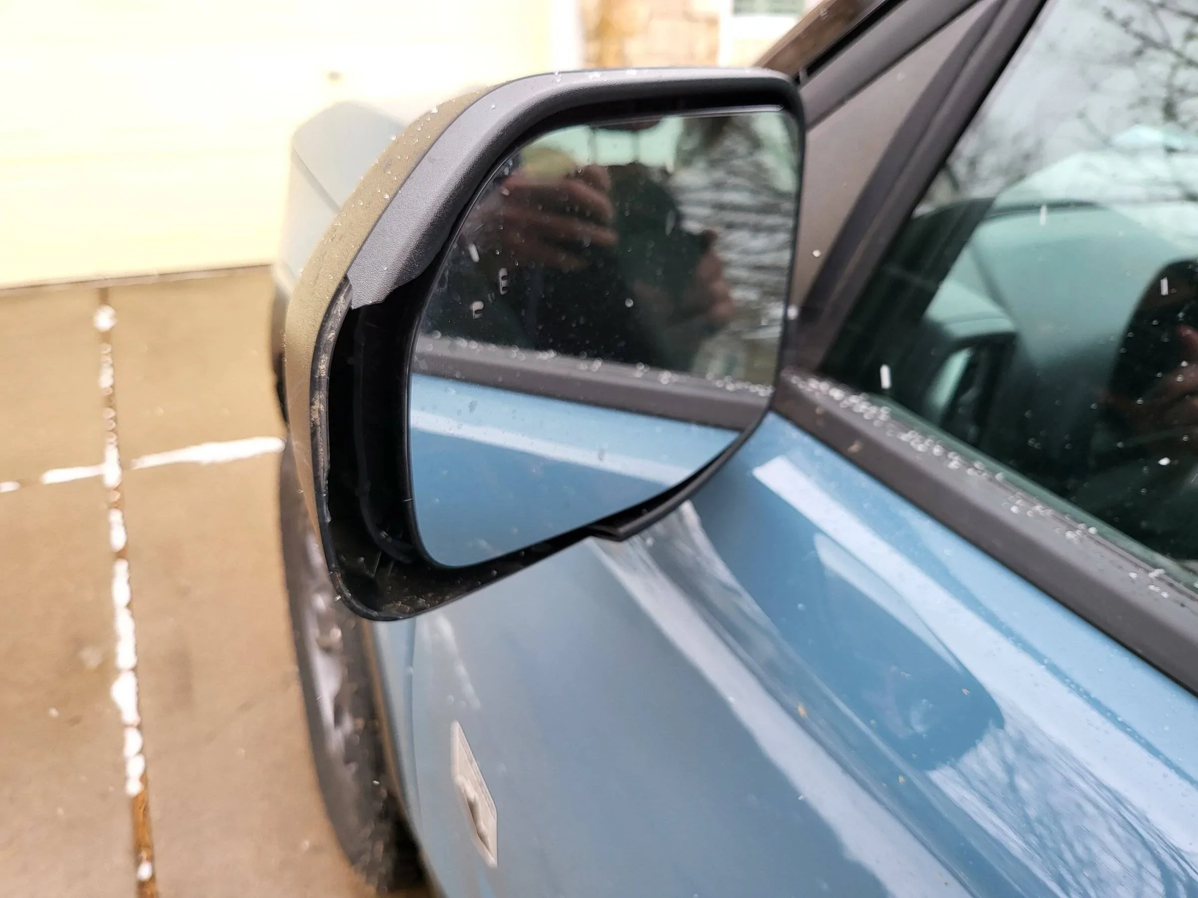 Ford Bronco Sport Driver side mirror replacement plastic coverings 20220306_131853