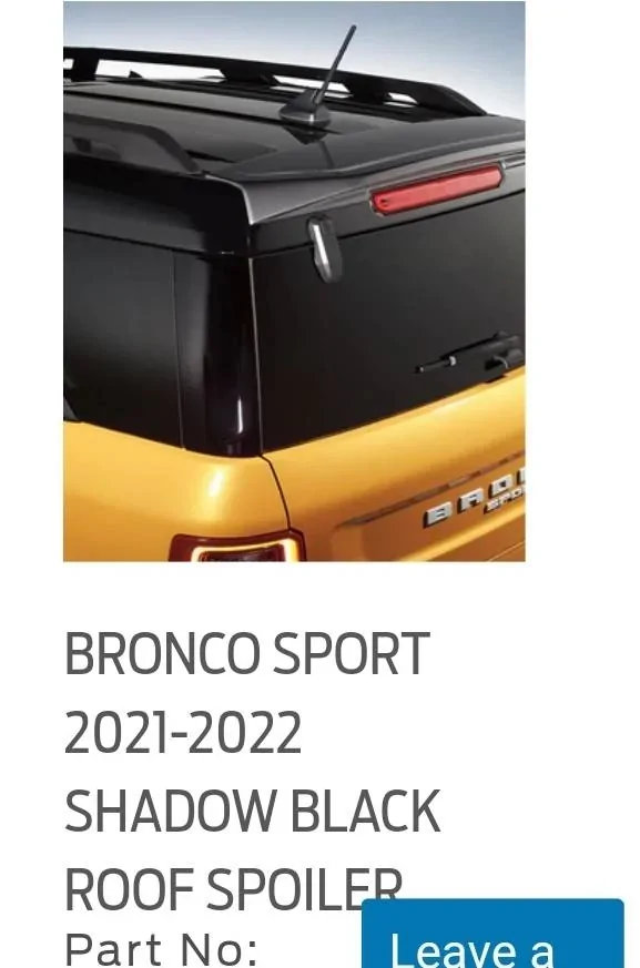 Ford Bronco Sport Aeroskin II Hood Deflector & Roof Spoiler Screenshot_20220307-184708_Chrom