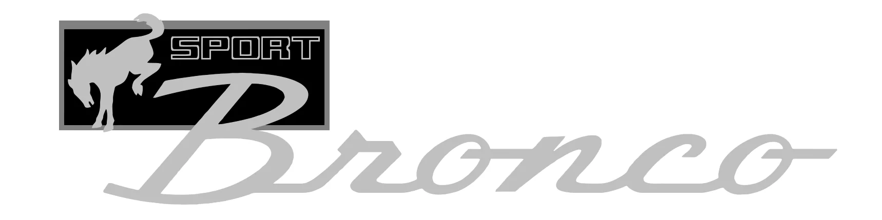 Ford Bronco Sport Script old school "Bronco Sport" Emblem COLOR