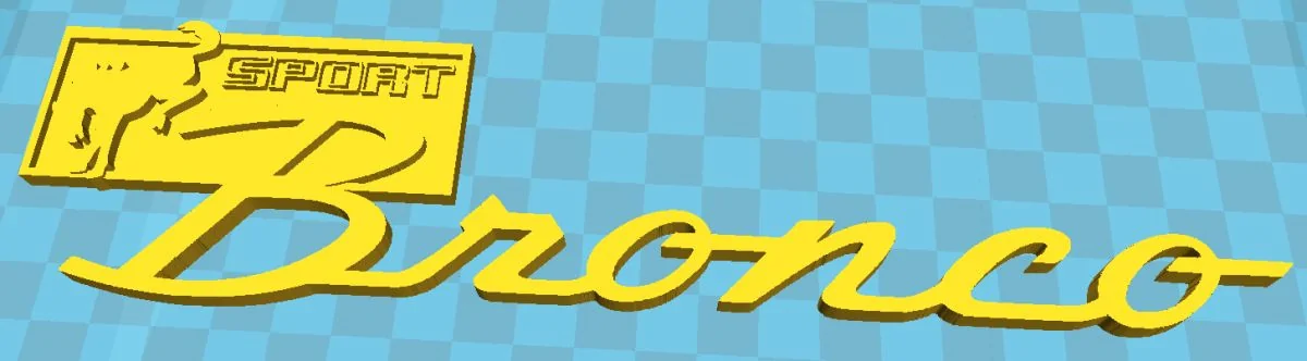 Ford Bronco Sport Script old school "Bronco Sport" Emblem SCREANCAP