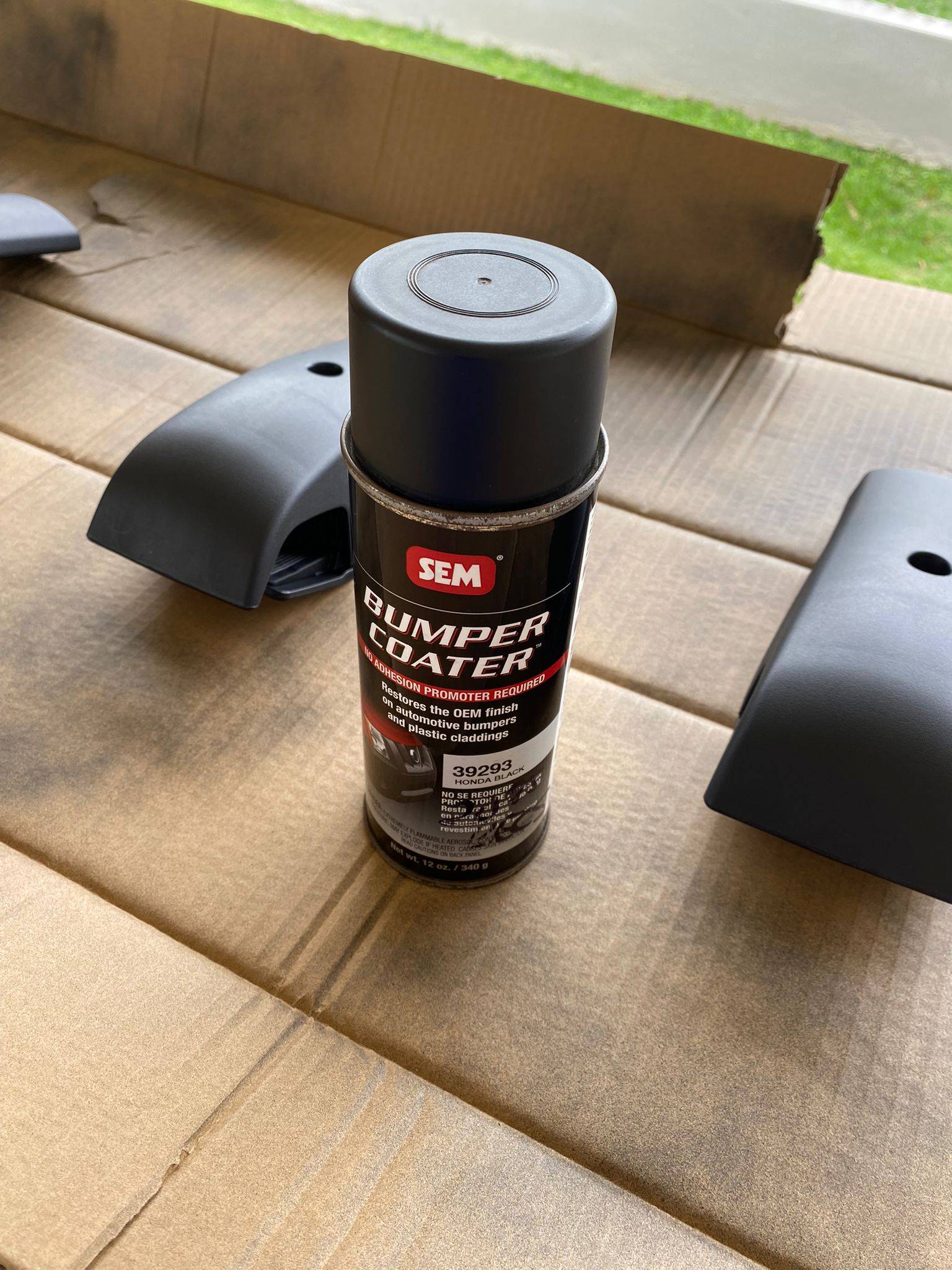 Ford Bronco Sport Black plastic bumper repair / spot touchup with Bumper Coater spray (SEM 39293 Honda black) WhatsApp Image 2022-03-22 at 3.27.41 PM