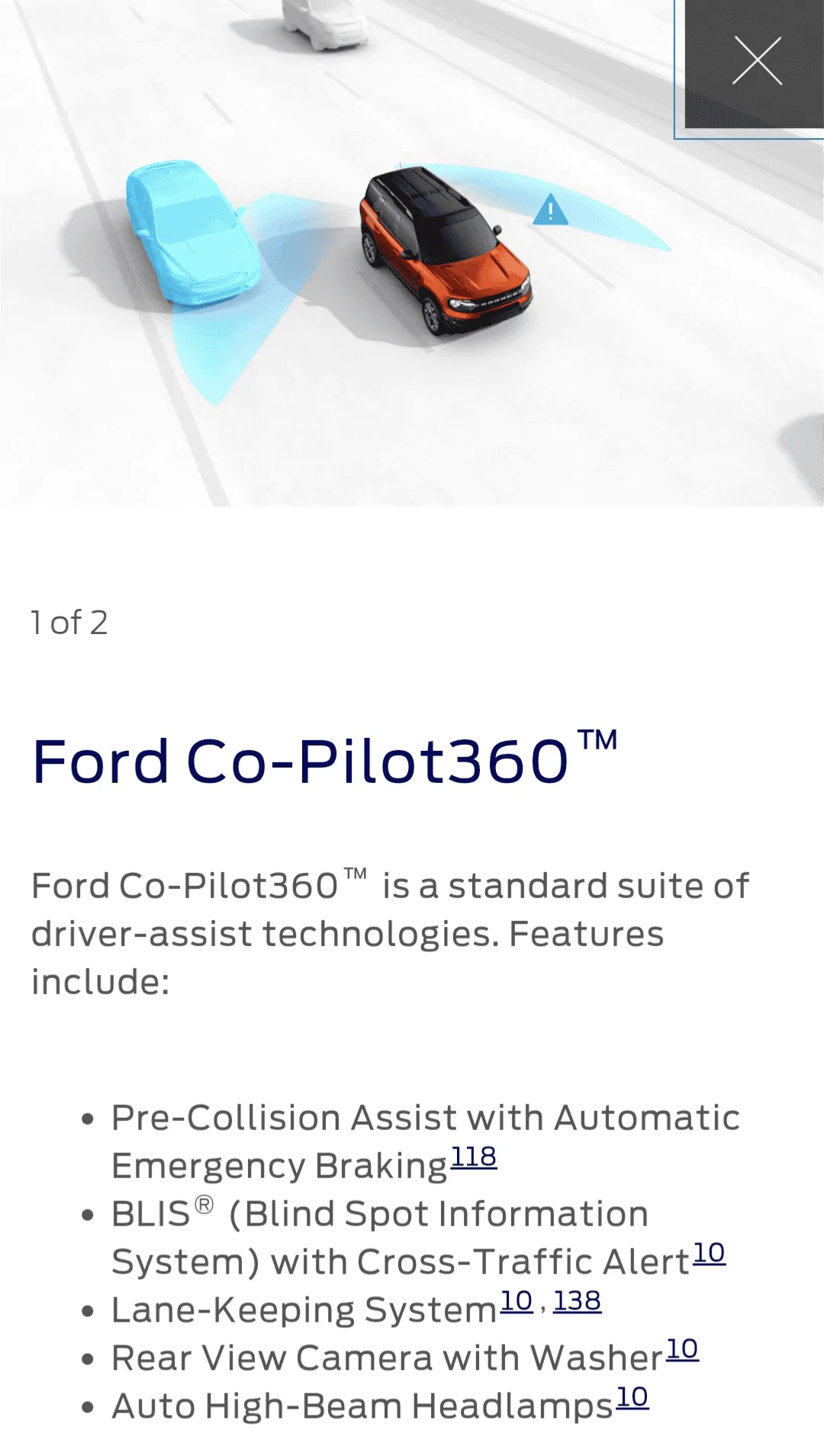 Ford Bronco Sport Is blind spot assist/alert stand on 2022 BB? Screenshot_20220325-131530