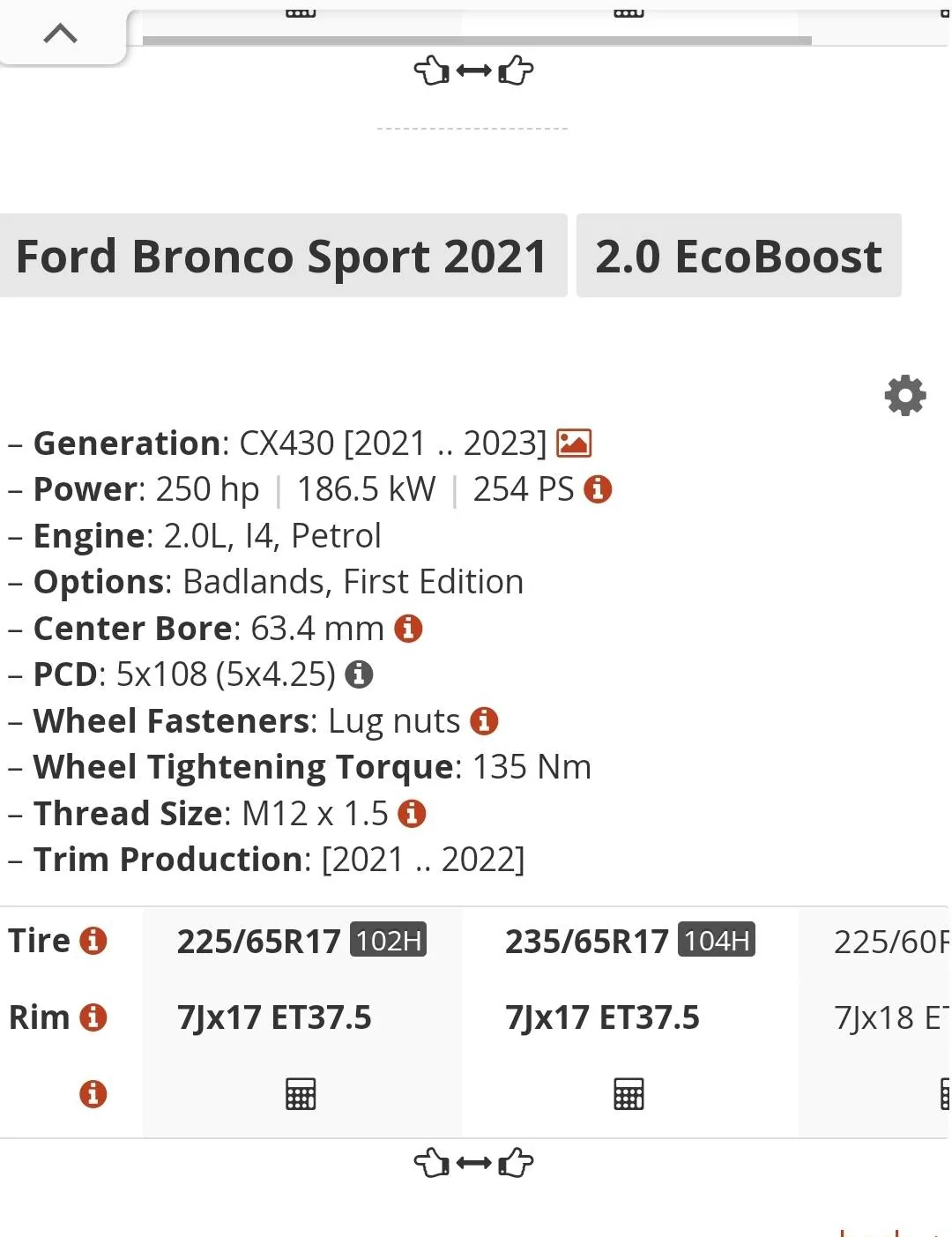 Ford Bronco Sport wheel sizes - confusion 5x4.25 Screenshot_20220327-112014_Chrom