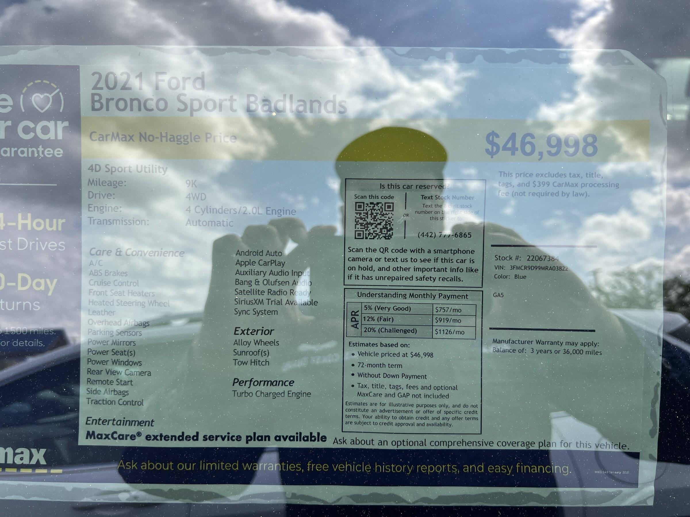 Ford Bronco Sport Carmax Badlands 0D1FAB76-B430-4D44-8576-47EED9DA9D9C