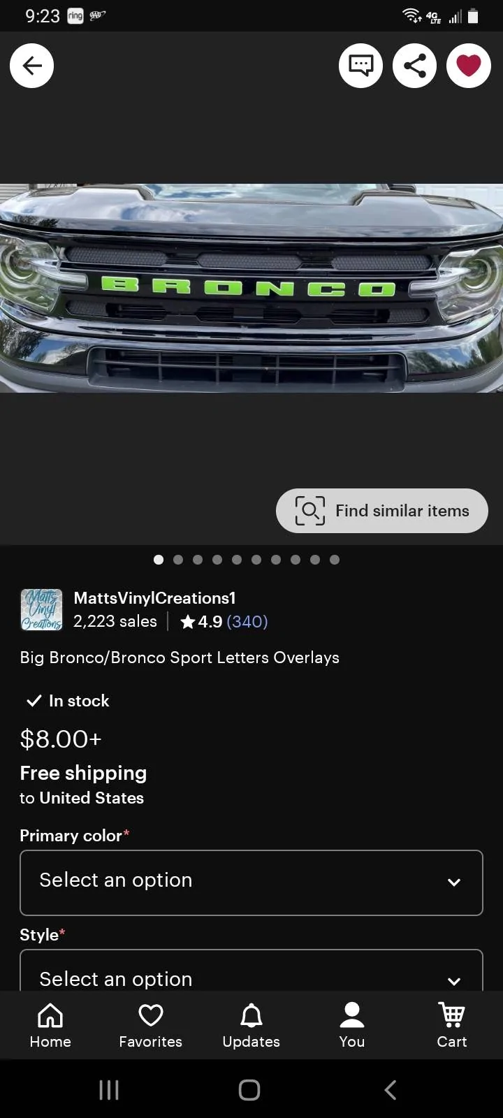 Ford Bronco Sport What did you do TO your Bronco Sport today? Screenshot_20220413-092318_Etsy