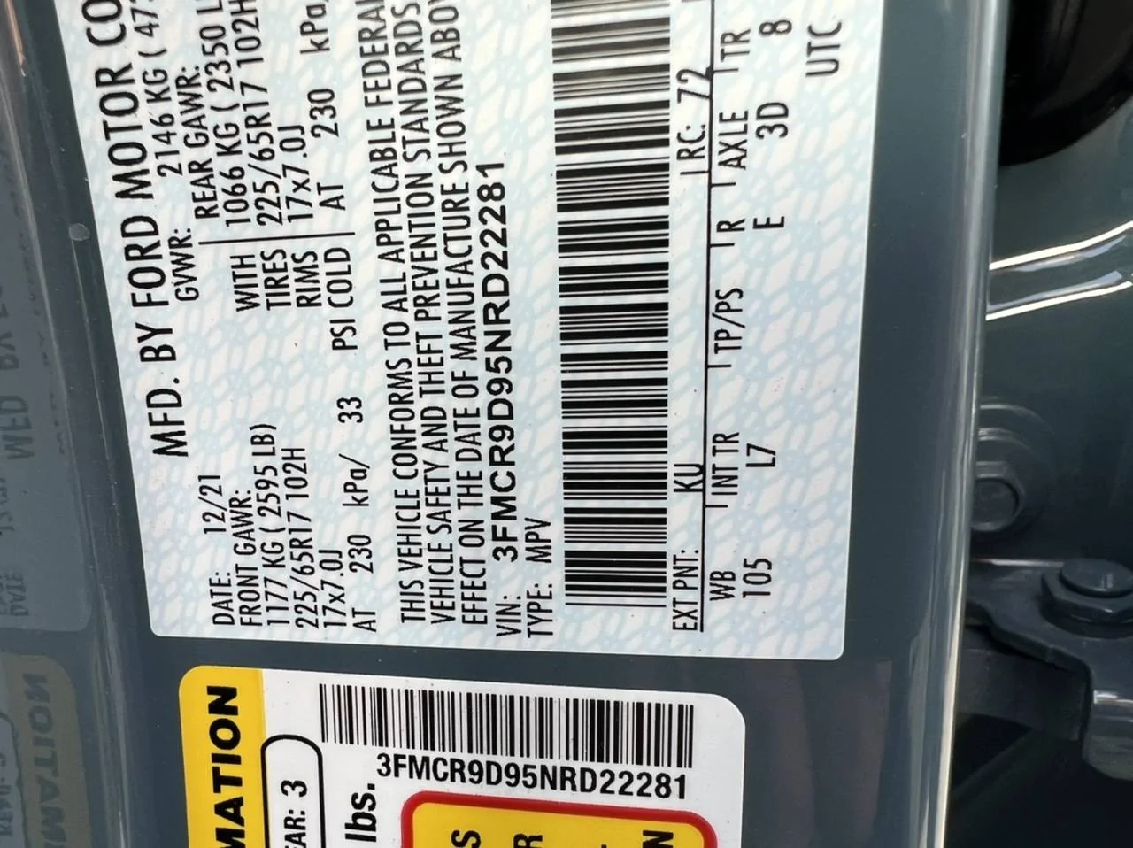 Ford Bronco Sport Bronco Sport Badlands 2022 - $42800 1C16FD53-7CB1-40FD-90E8-FEFDD22A847B