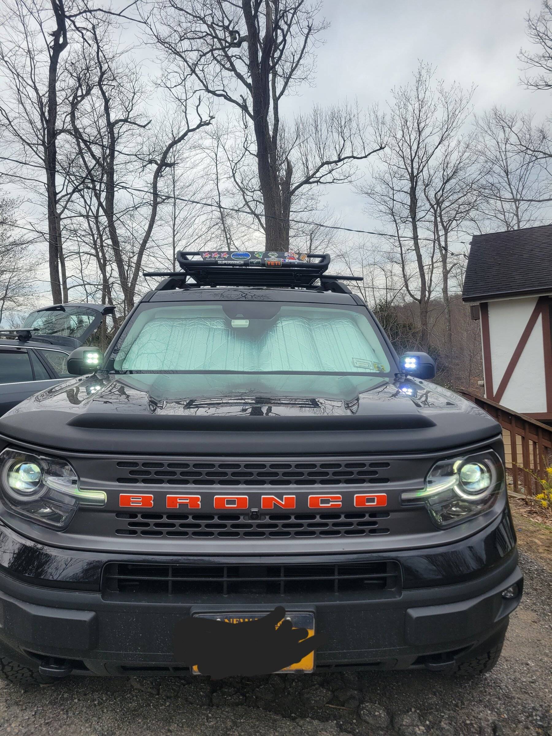 Ford Bronco Sport Rough Country ditch lights and Valkyrie off road ditch light brackets 20220416_102740