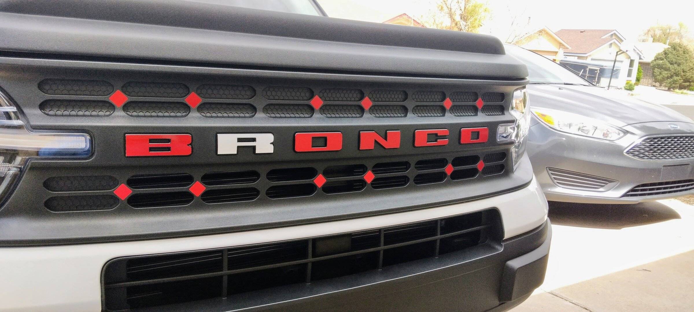 Ford Bronco Sport New Bronco Grille Lettering Decal Installed 20220412_140141~2