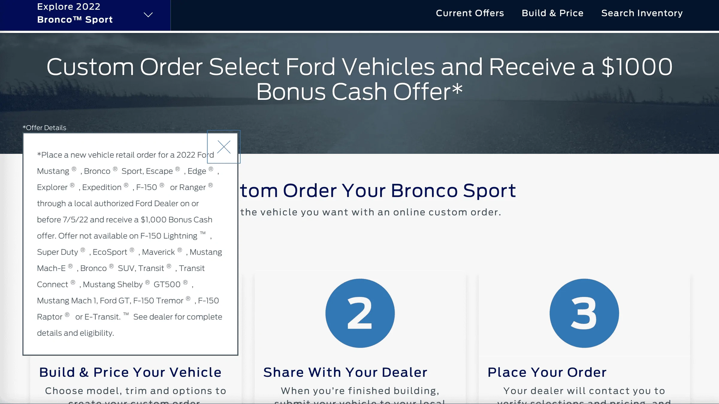 Ford Bronco Sport Clarification on 1000$ bonus cash Untitled-1