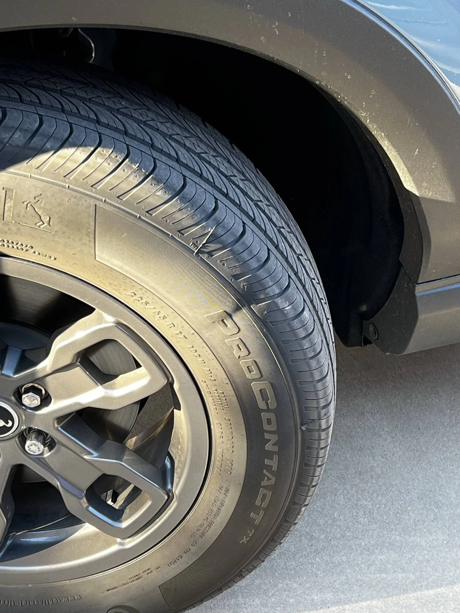 Ford Bronco Sport Does everyones continental tires have indents or bubbles 8427CB12-5AF6-4CA7-86DD-6DE98B3B71DE