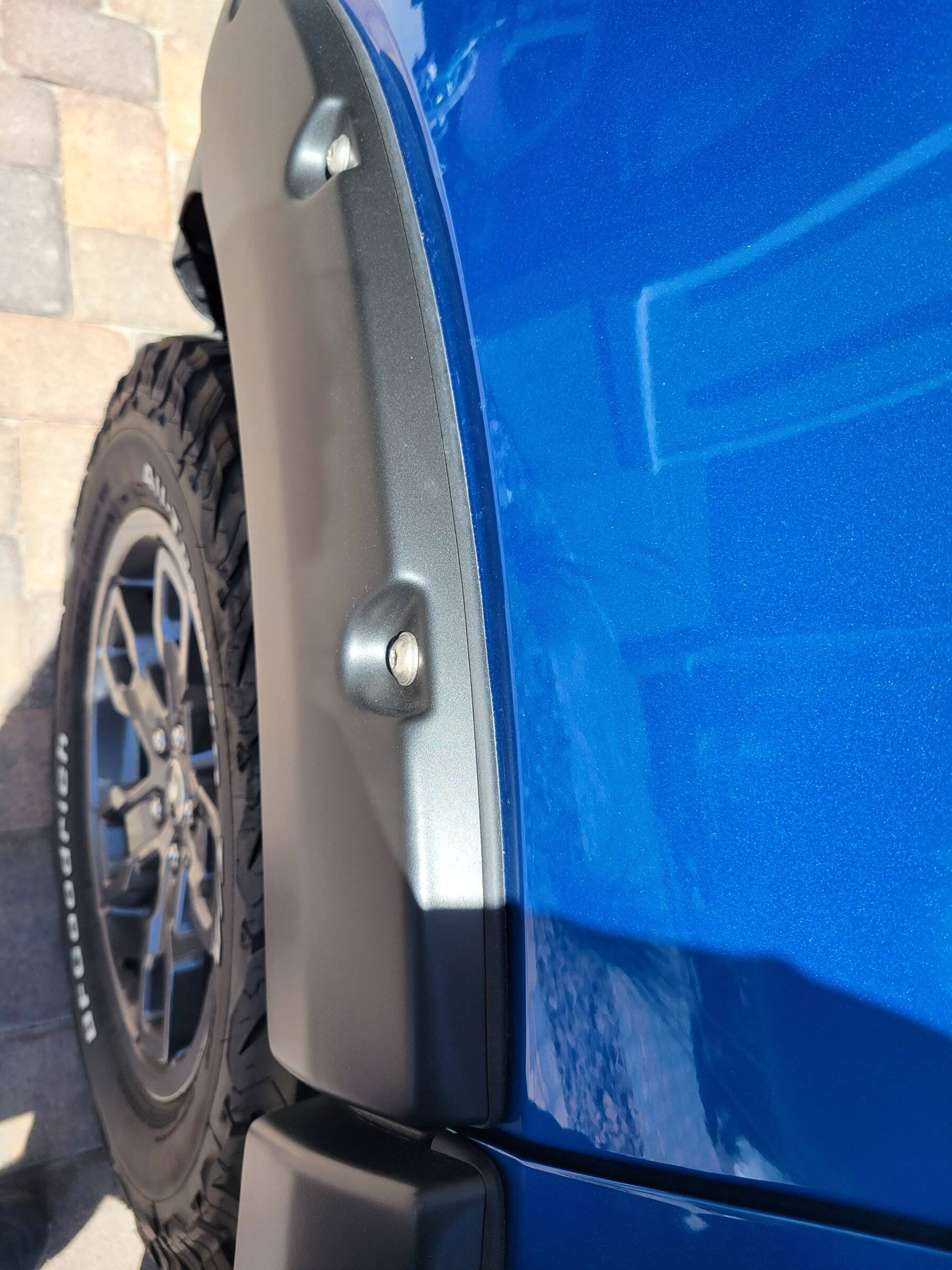 Ford Bronco Sport Bushwacker fender flare fit issues 20220501_134920
