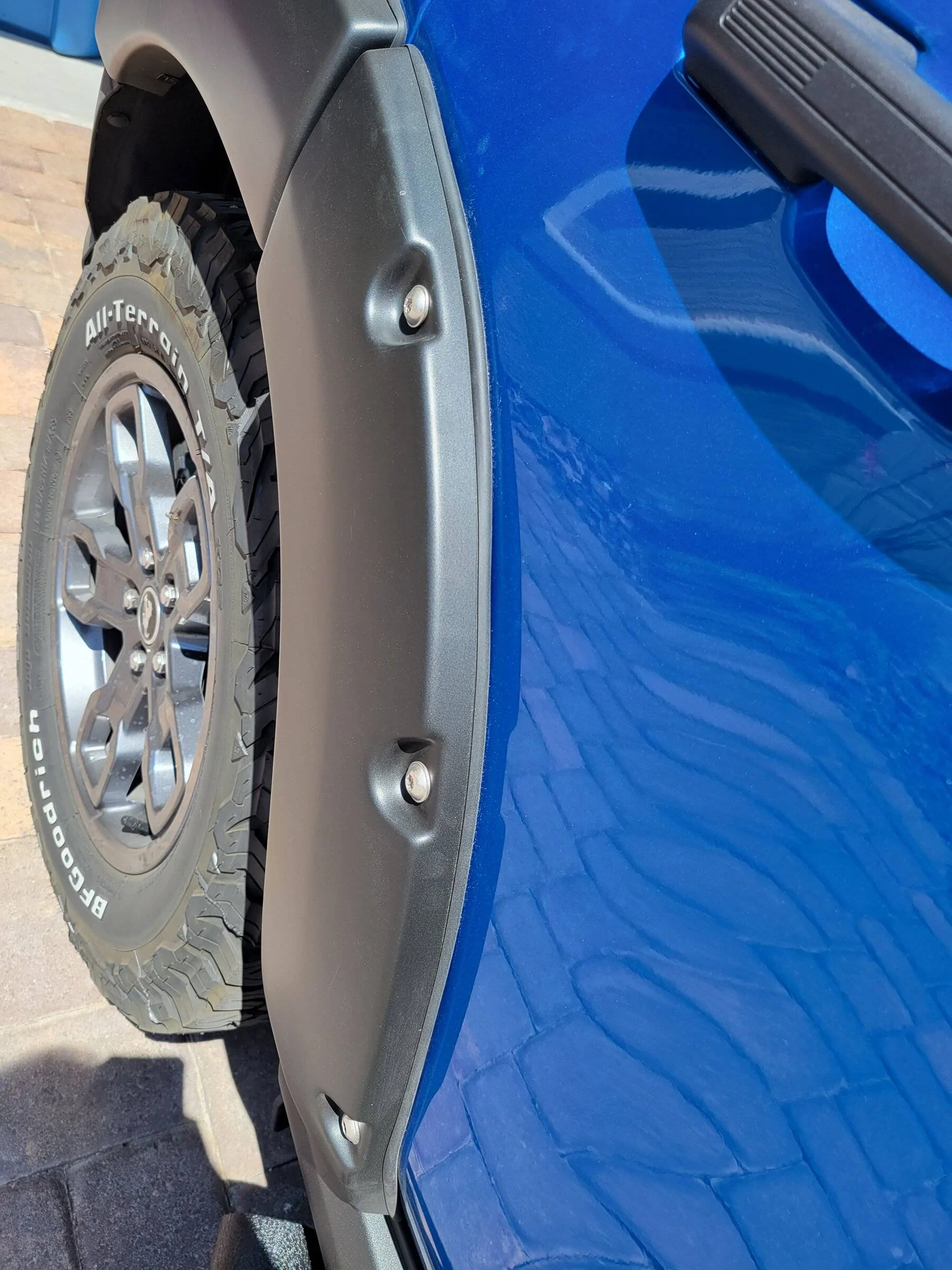 Ford Bronco Sport Bushwacker fender flare fit issues 20220501_134925