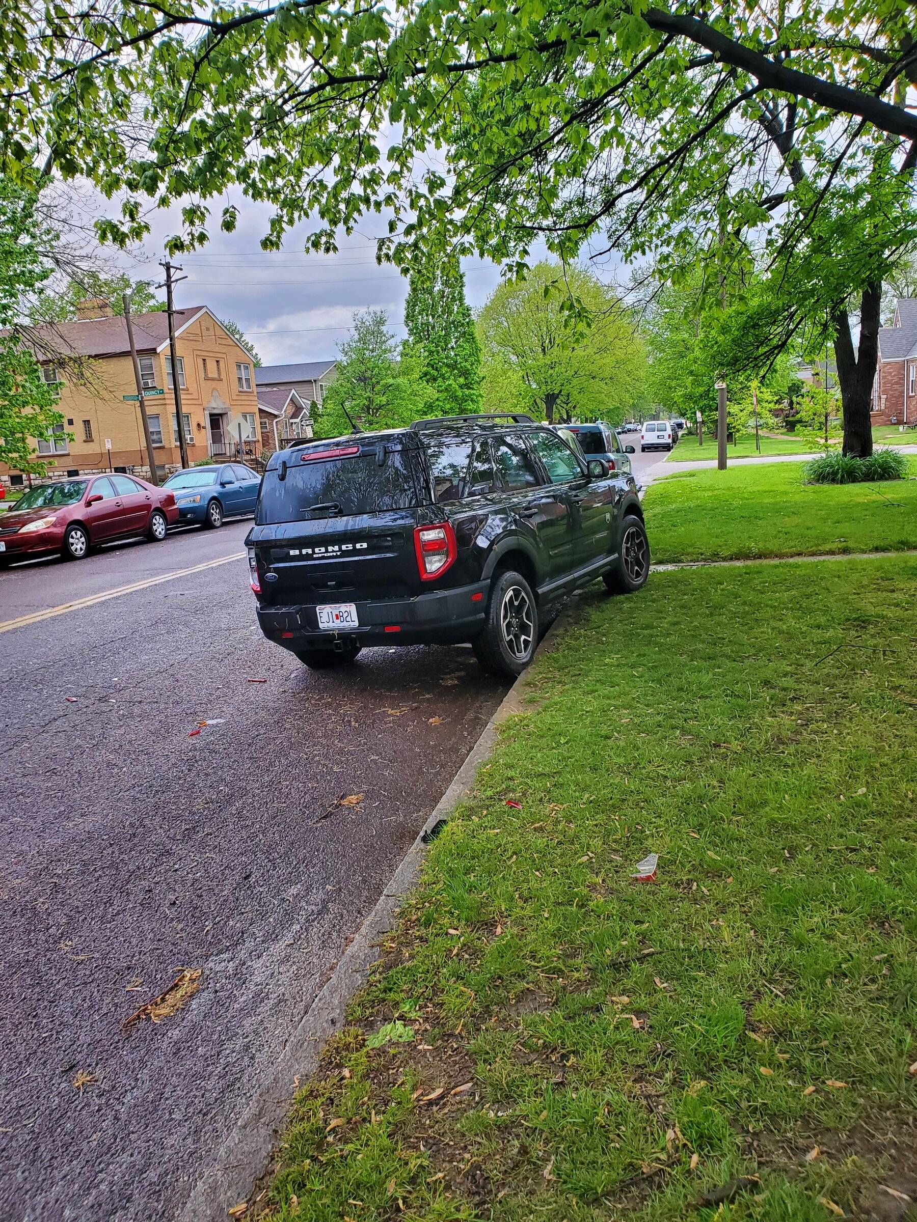 Ford Bronco Sport Two Broncos killed (hit) with one stone (speeding 19 yr old) 20220503_064006
