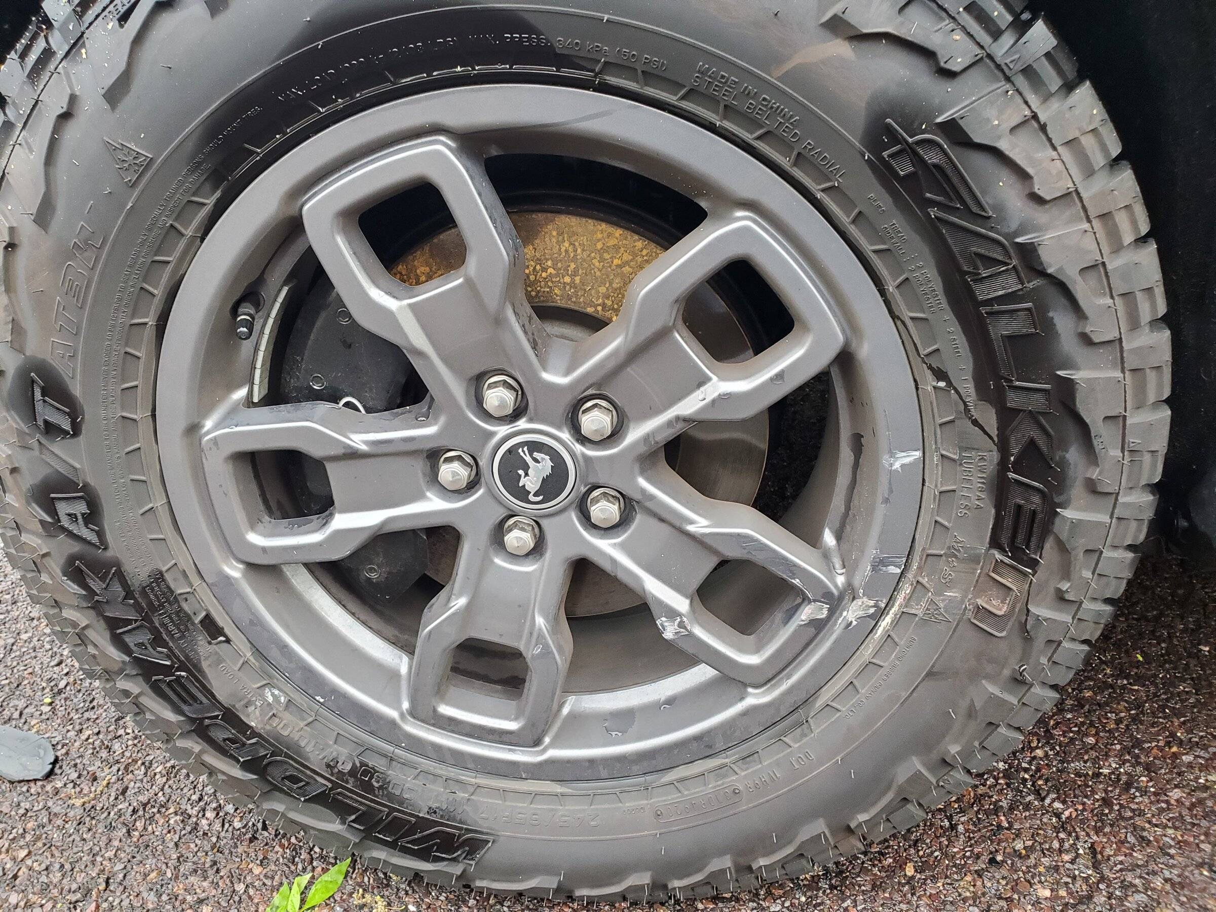 Ford Bronco Sport Two Broncos killed (hit) with one stone (speeding 19 yr old) 20220503_072249