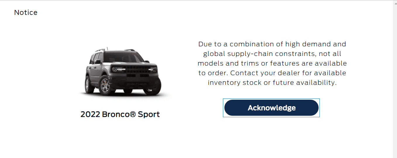 Ford Bronco Sport Badlands ordered, Ford changing options. Screenshot (35)