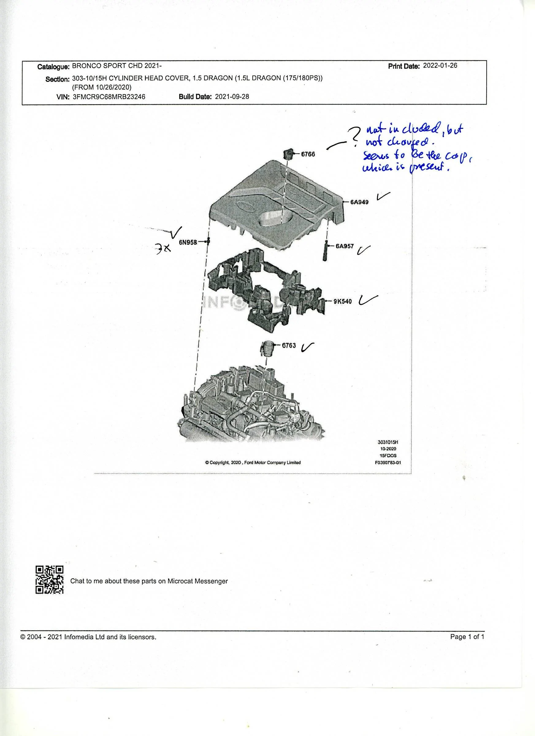 Ford Bronco Sport 1.5 L Engine cover installation Klaus Rossler-Bronco Engine Cover001