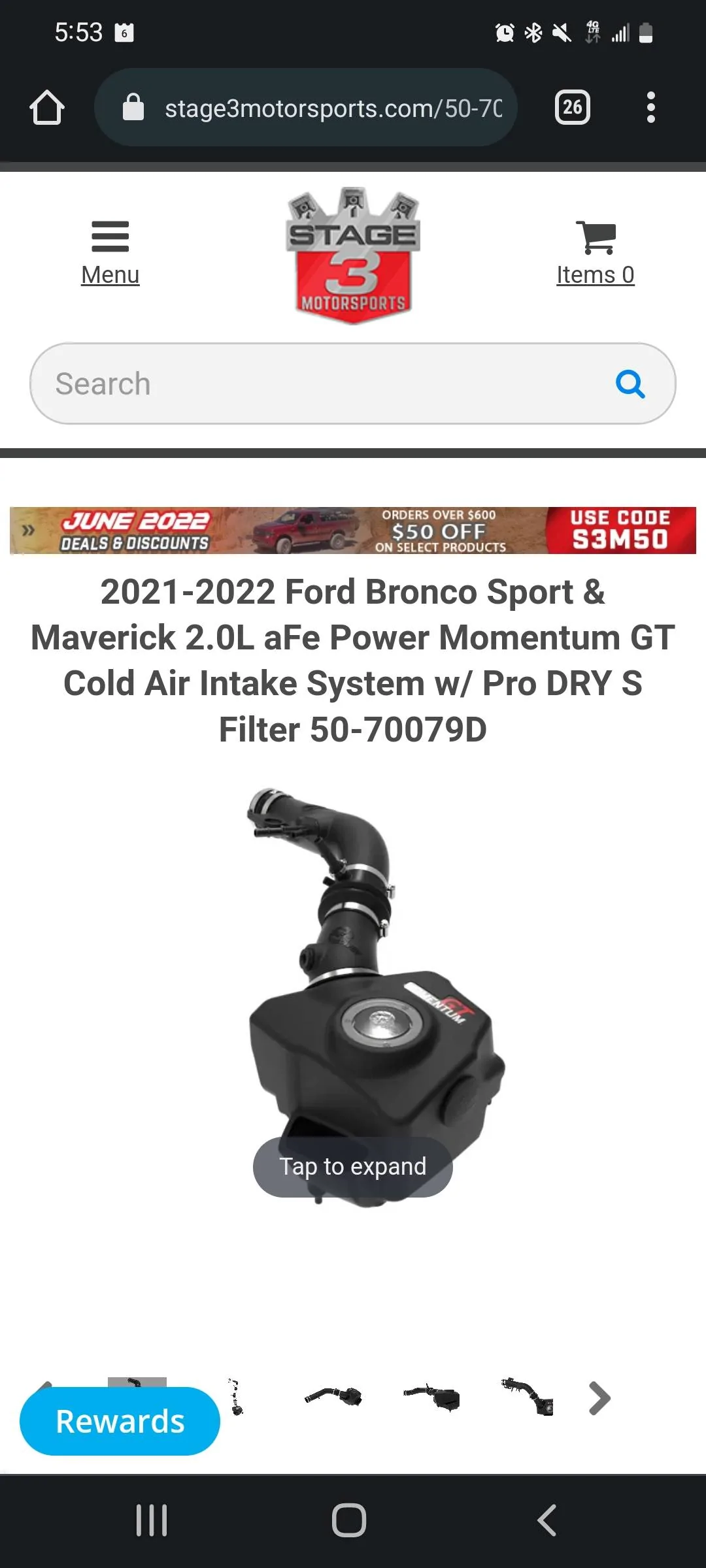 Ford Bronco Sport Cold air intake for 2.0L Screenshot_20220606-055348_Chrom