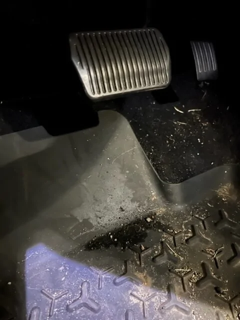Ford Bronco Sport Grease from brake pedal on floor mat Greas