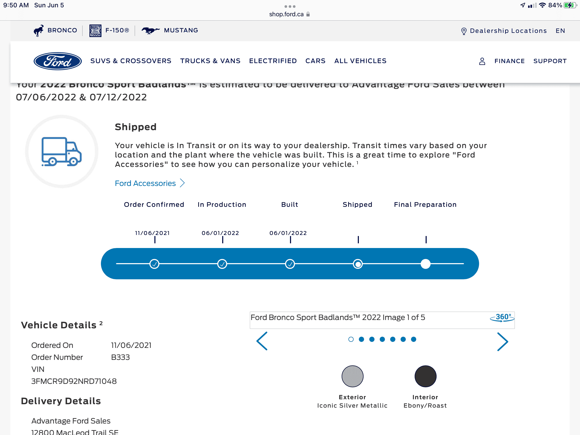 Ford Bronco Sport Bronco Sport in transit 1655498465835