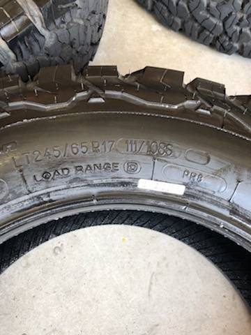 Ford Bronco Sport BFG KO2 set of 4 245 65 R17 500obo IMG_3882