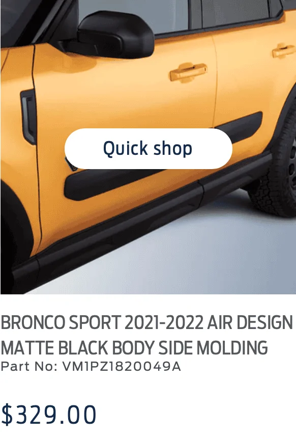 Ford Bronco Sport Body Side Molding Options Screenshot 2022-07-09 at 10.25.10 AM