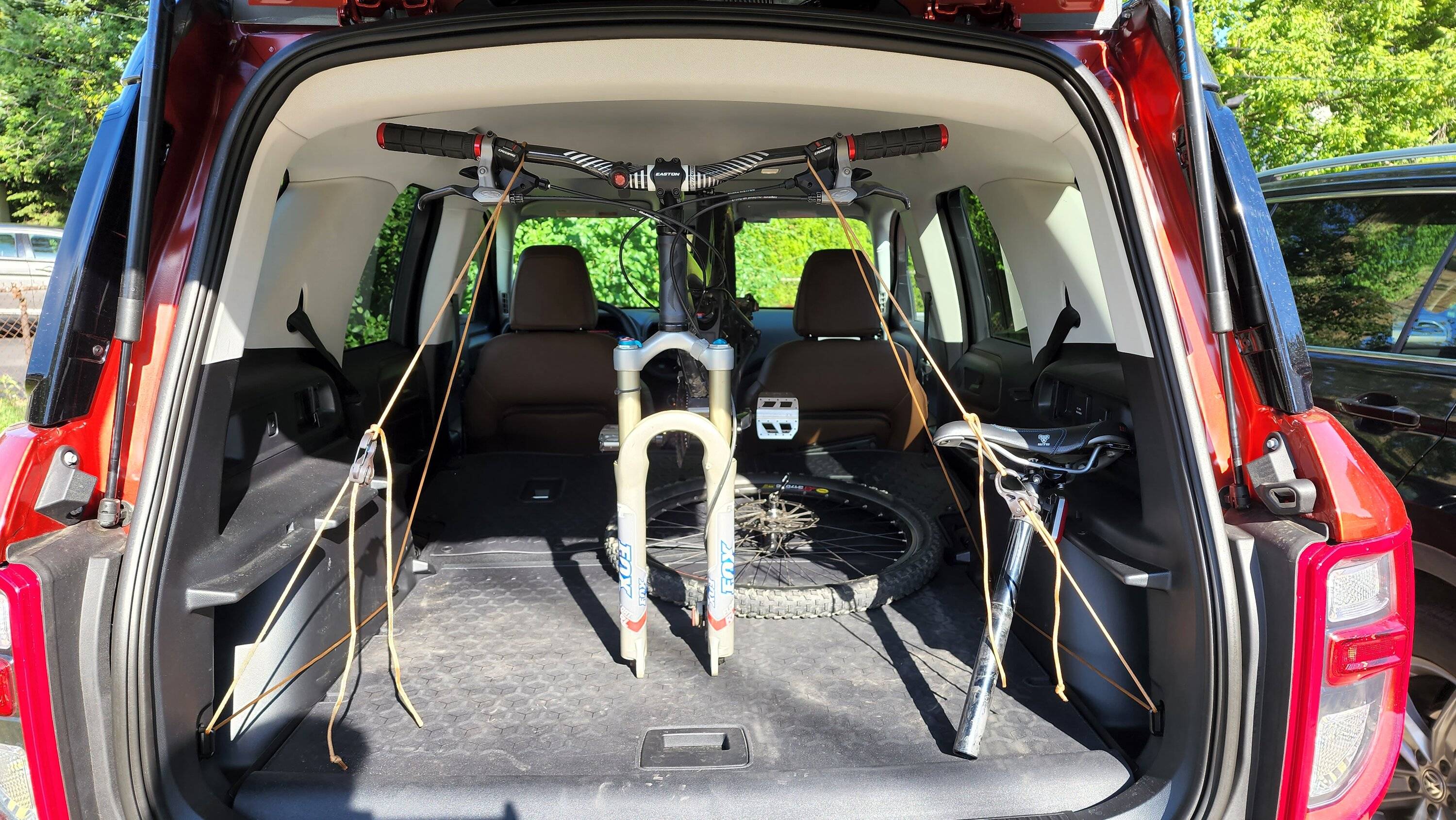 Ford Bronco Sport TUTORIAL: How to rig a bike in the back of your Bronco Sport 20220710_172509