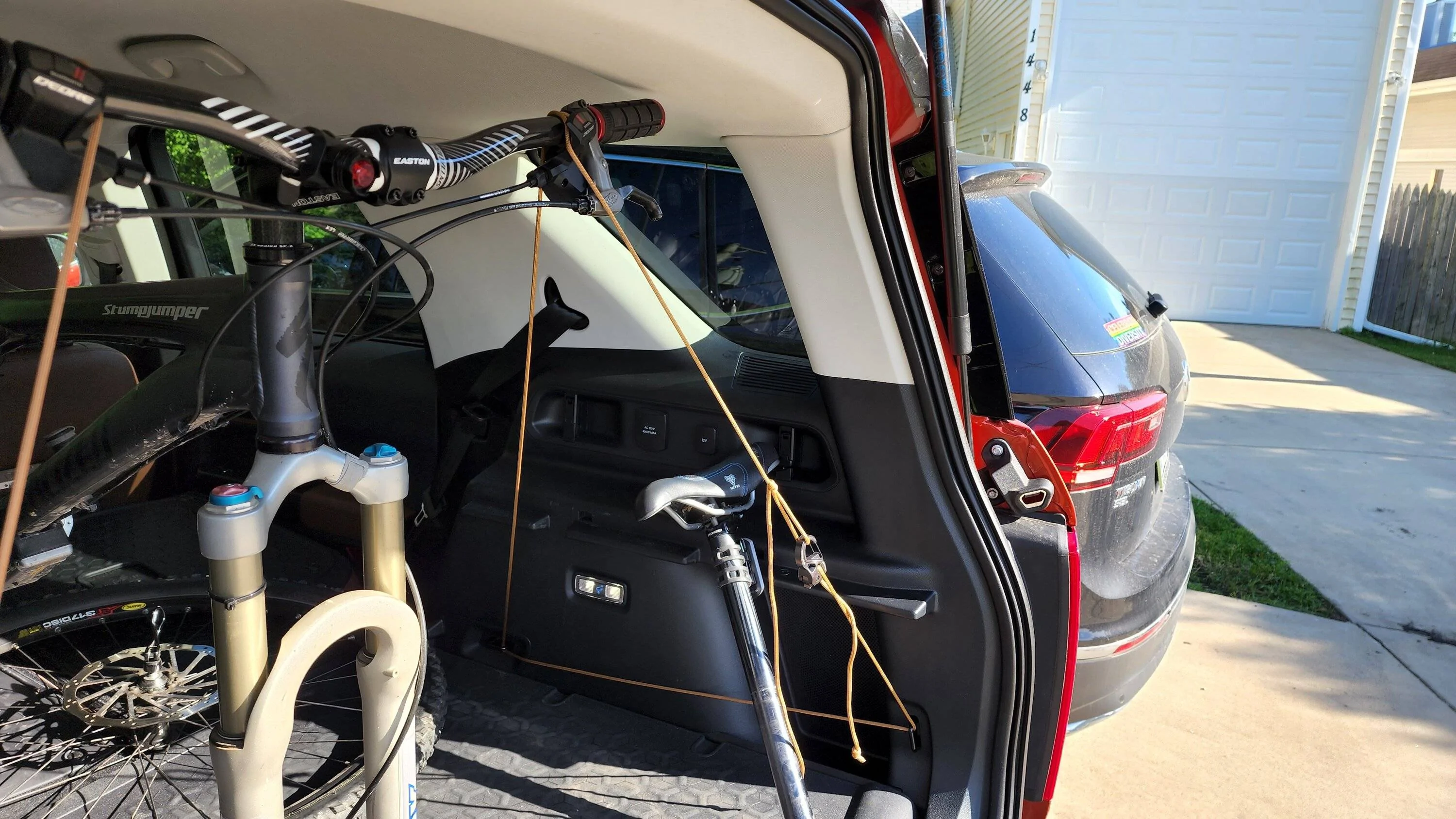 Ford Bronco Sport TUTORIAL: How to rig a bike in the back of your Bronco Sport 20220710_172550