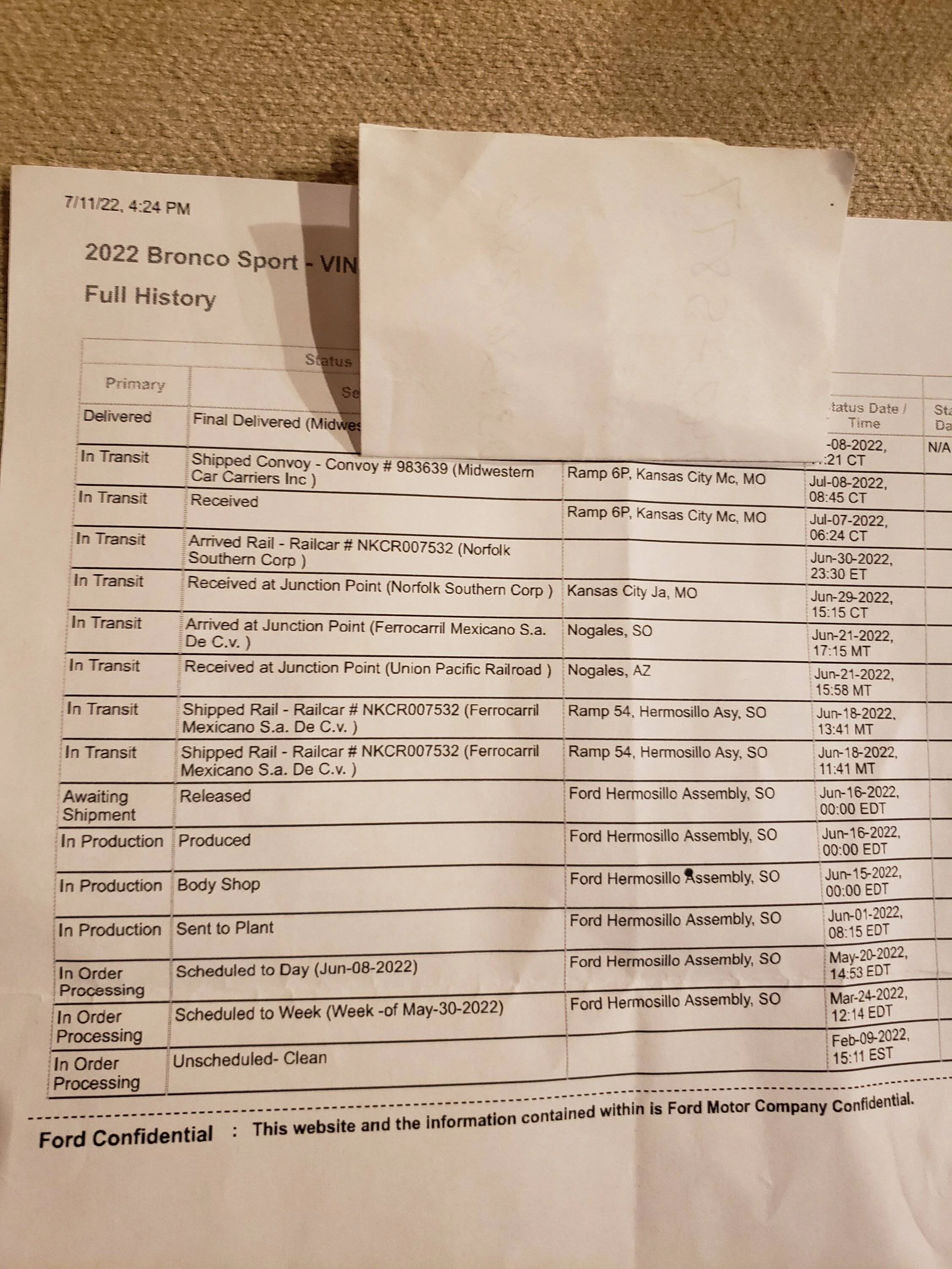 Ford Bronco Sport Waiting room 20220711_213037