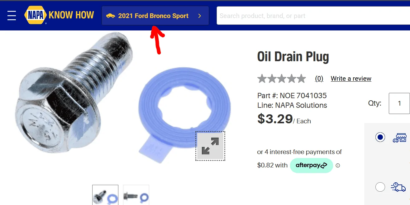 Ford Bronco Sport Oil Drain Plug Washer 1657648157272