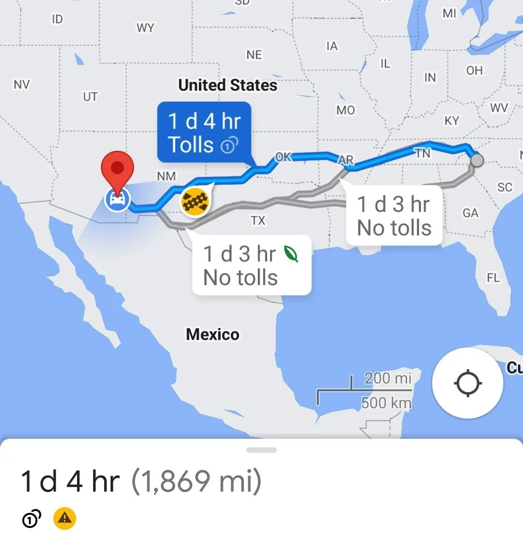 Ford Bronco Sport RIP MPG - 1.5L Cross-Country Trip W/ Roof Basket Screenshot_20220721-072044_Maps