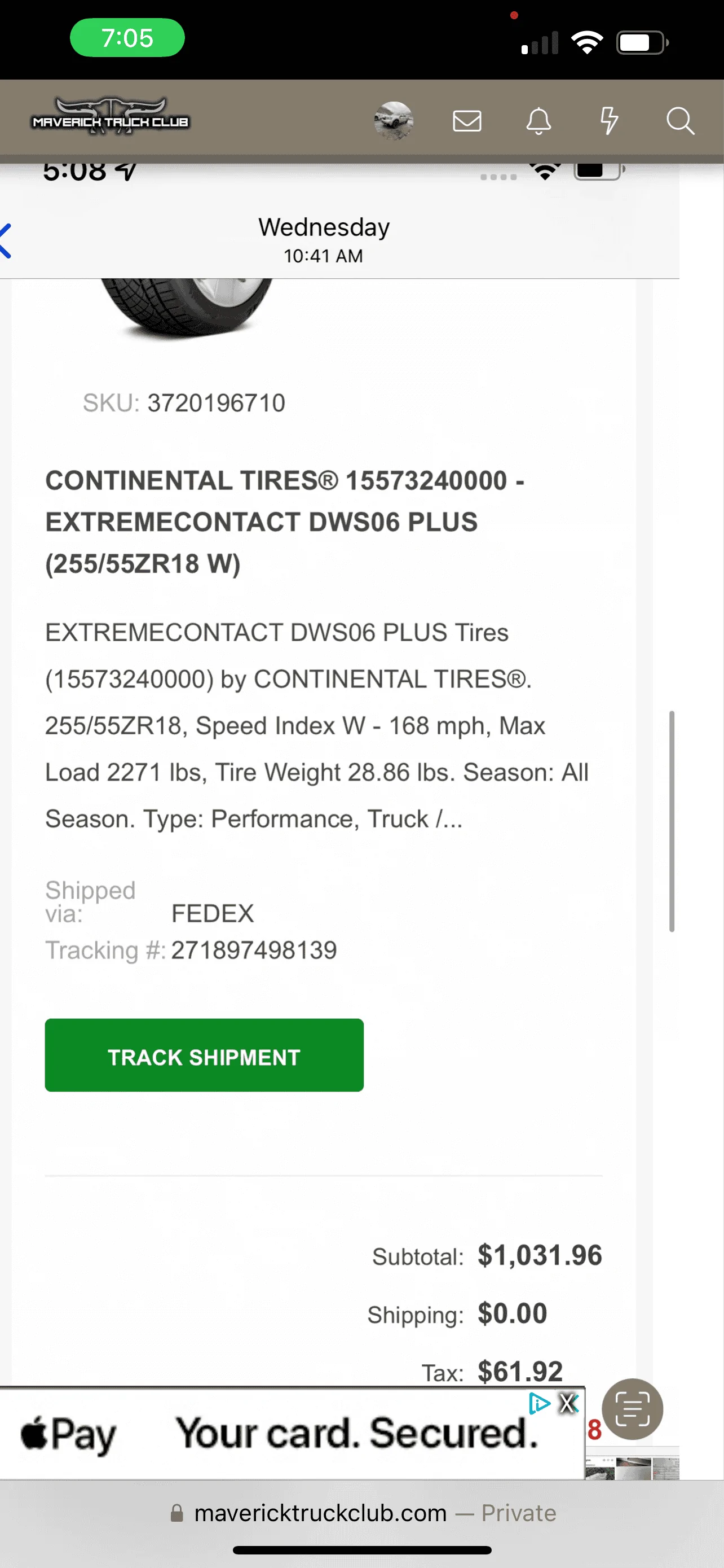 Ford Bronco Sport 18x8.5 SuperSpeed Wheels & Cont Tires 251BBCBF-87CC-4C8F-AAED-D320BCDAFB1A