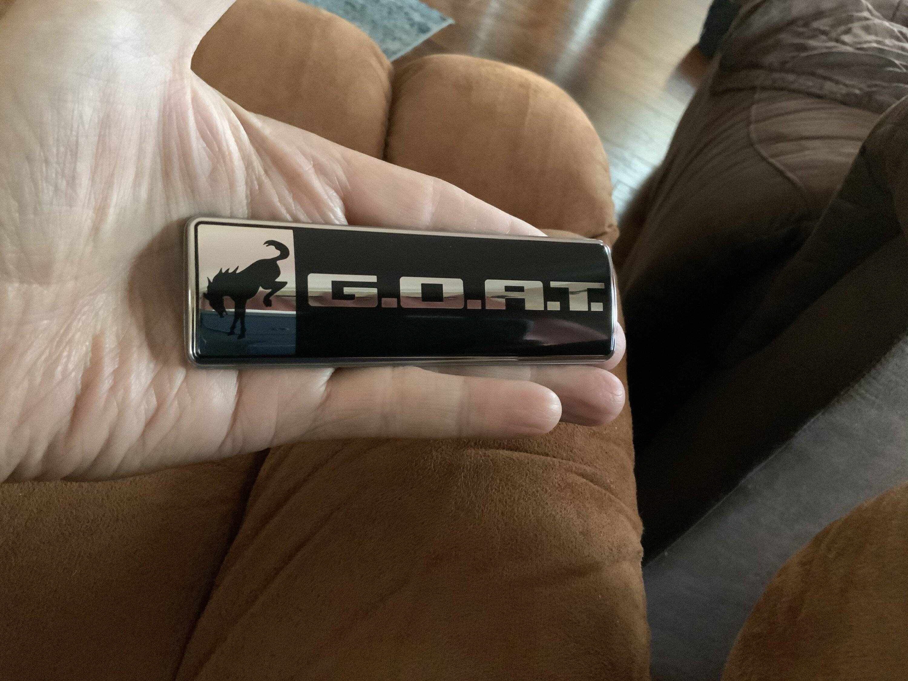 Ford Bronco Sport G.O.A.T BLACK CHROME BADGE 51401D75-ACC1-4F89-9254-9765FF693E87