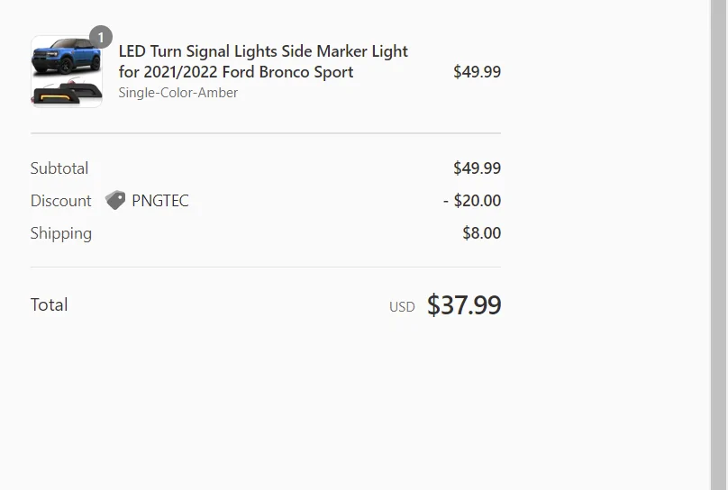 Ford Bronco Sport Tectico LED fender light side marker install side markers