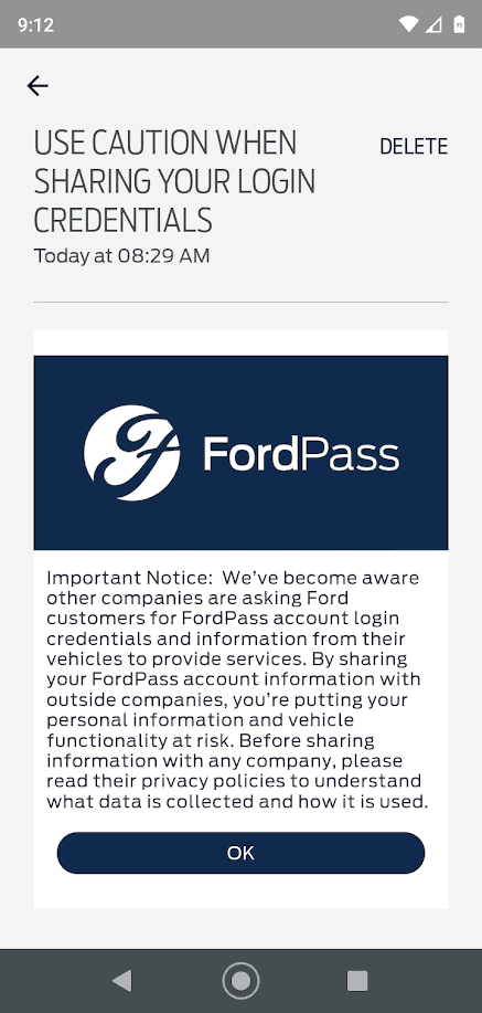 Ford Bronco Sport Possible FordPass recall scam Screenshot_20220816-091301