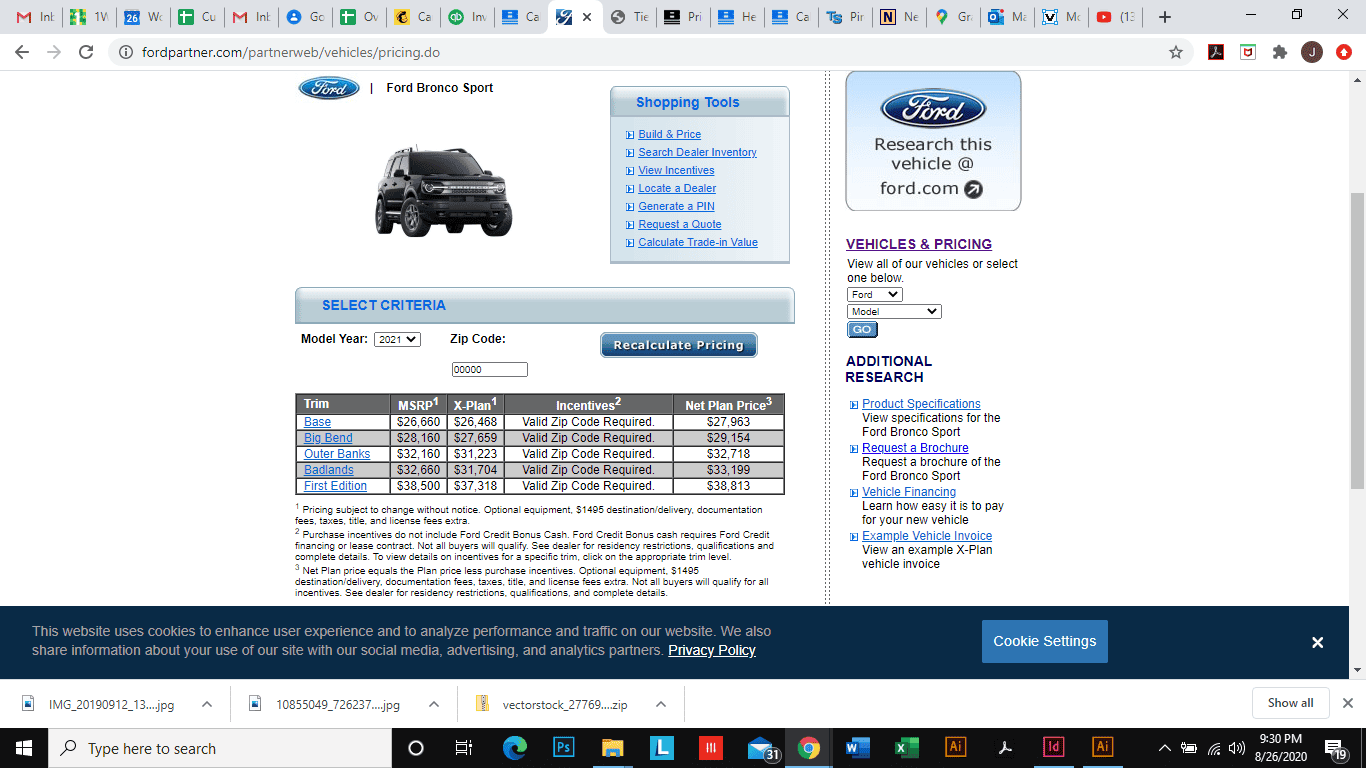 Ford Bronco Sport Pricing: X Plan & Granger Program 1598503172078