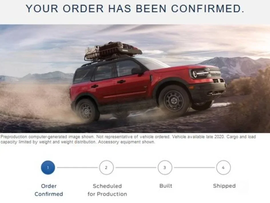 Ford Bronco Sport How to Convert an Order to a Reservation? Screenshot_20200919-110711
