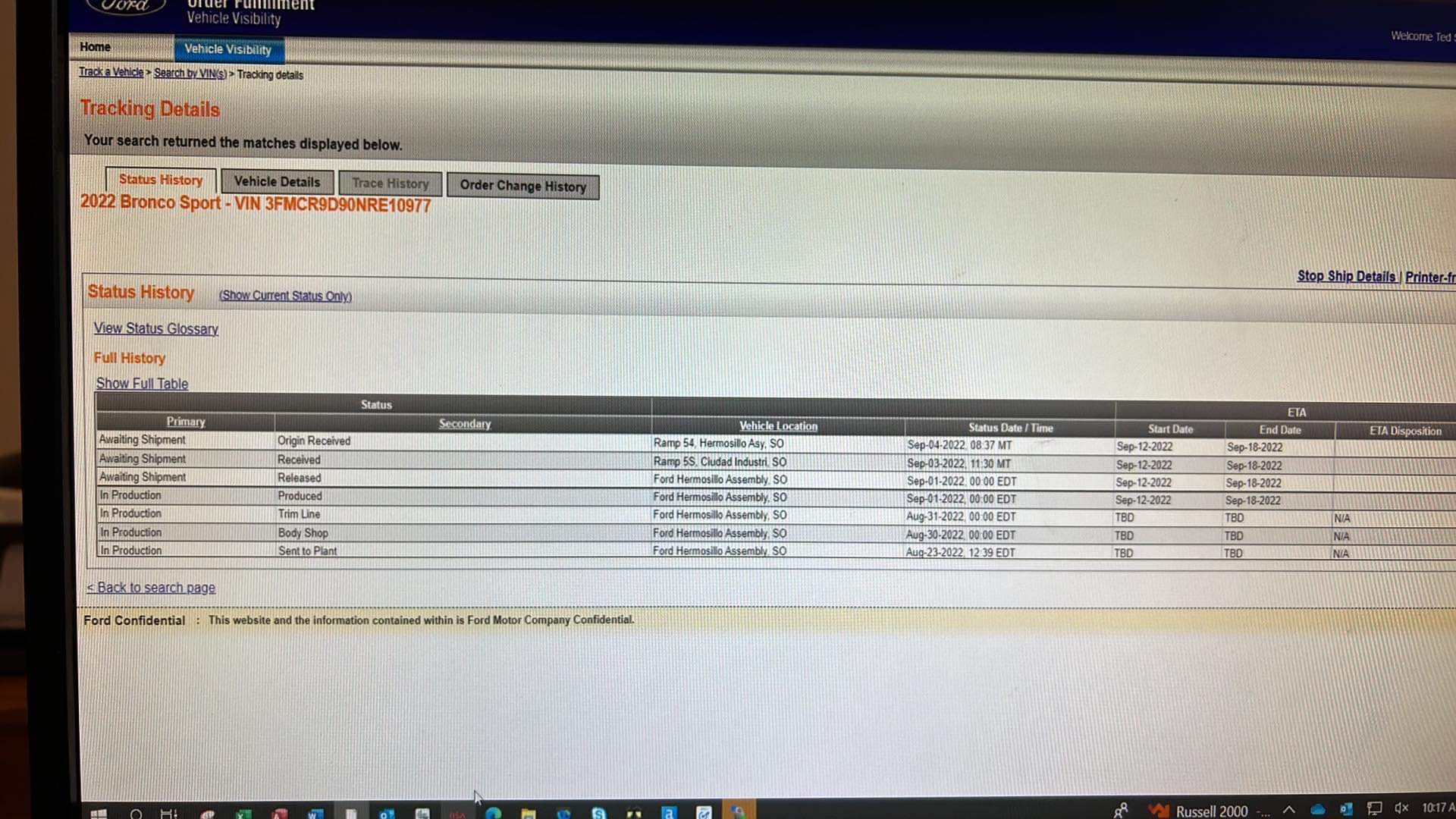 Ford Bronco Sport Stuck "Awaiting Shipment" Waiting Room received_430157122323190