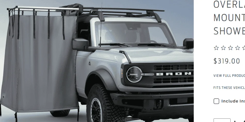 Ford Bronco Sport Changing room privacy screen from Ford accessory 1663990044887