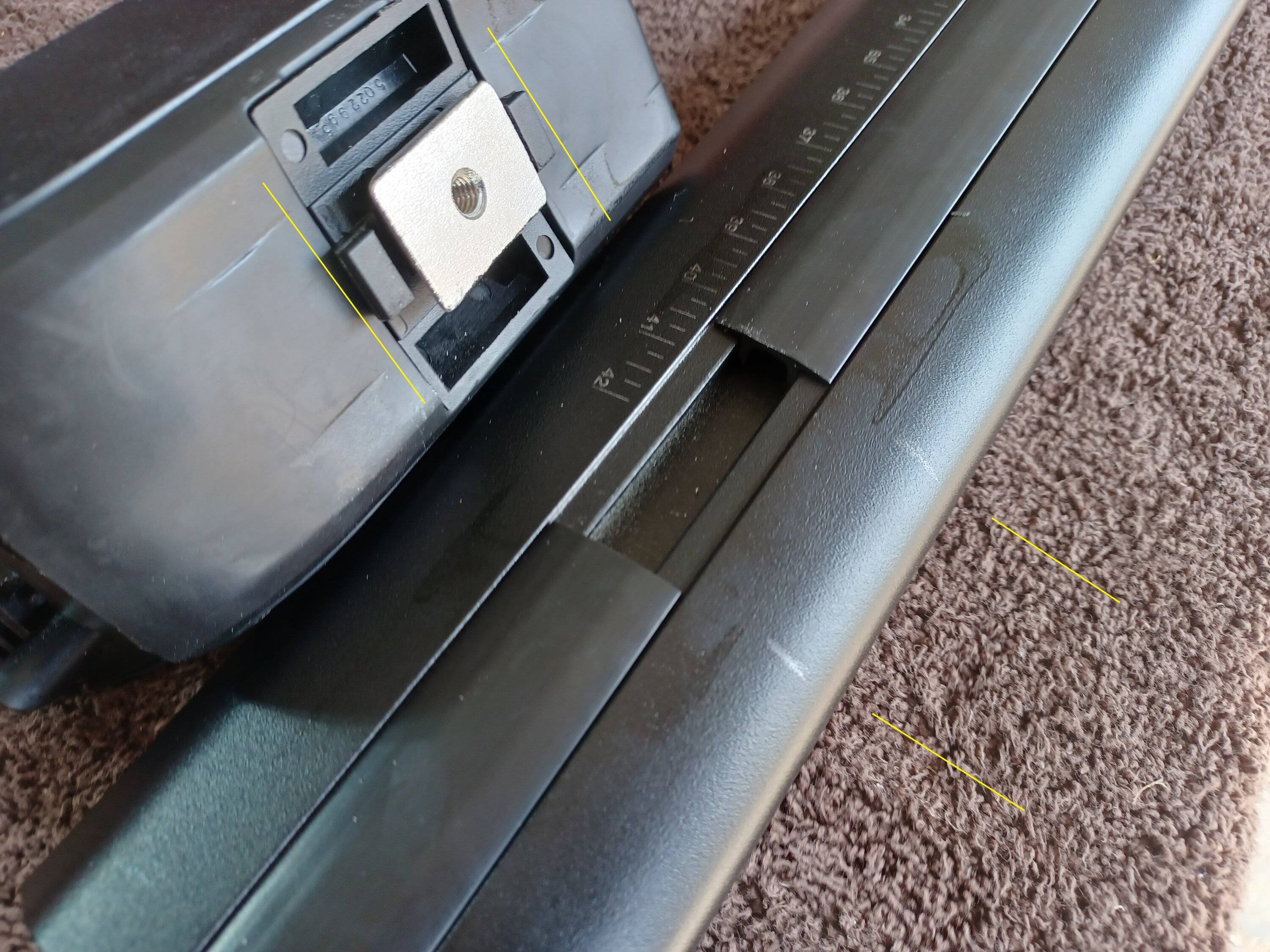 Ford Bronco Sport Yakima 50" Jetstream Bar (Not Recommended) Install Measurements 20220924_113713