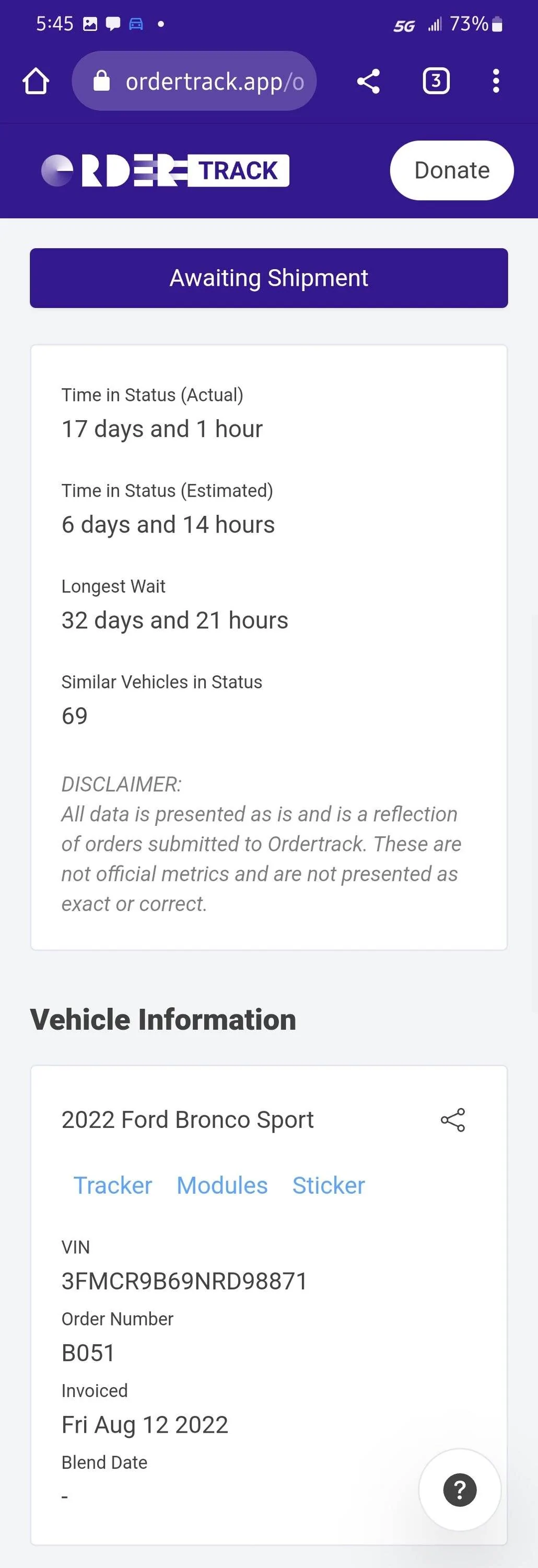 Ford Bronco Sport July 2022 Waiting Room Screenshot_20220930-174549_Chrom