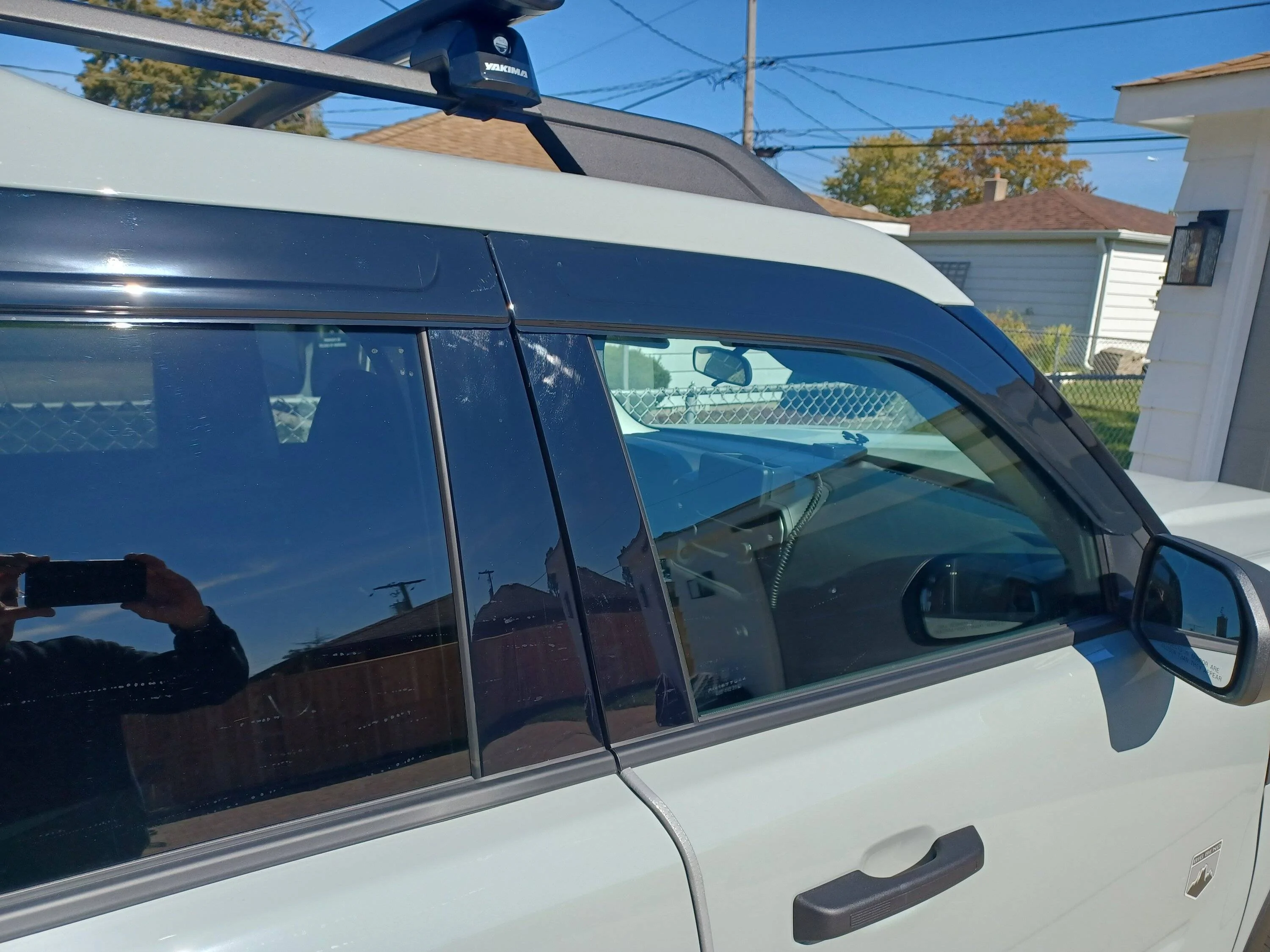 Ford Bronco Sport Window Deflectors - Ford vs EGR Before and After Pics 20221004_122050