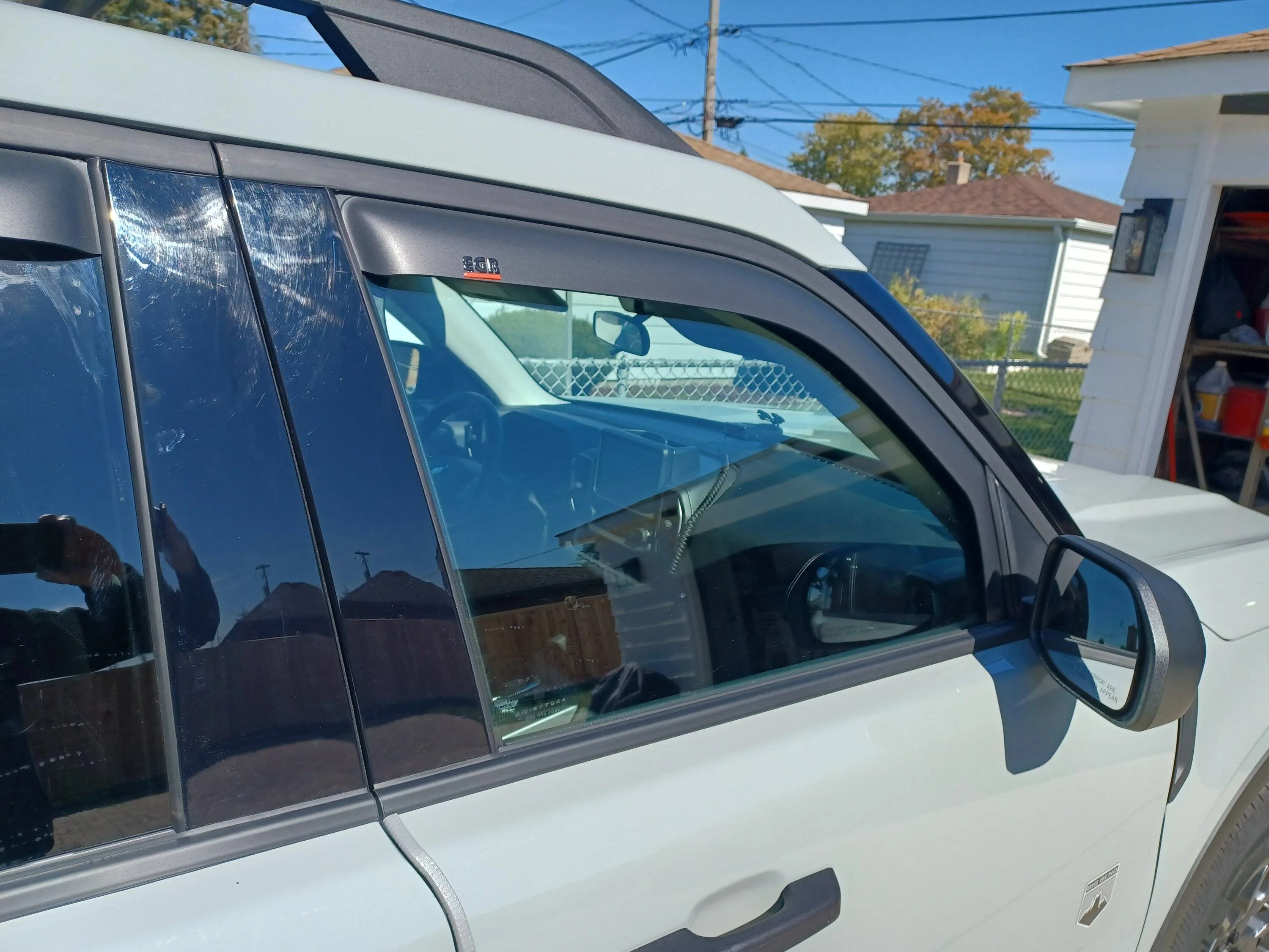 Ford Bronco Sport Window Deflectors - Ford vs EGR Before and After Pics 20221004_123819