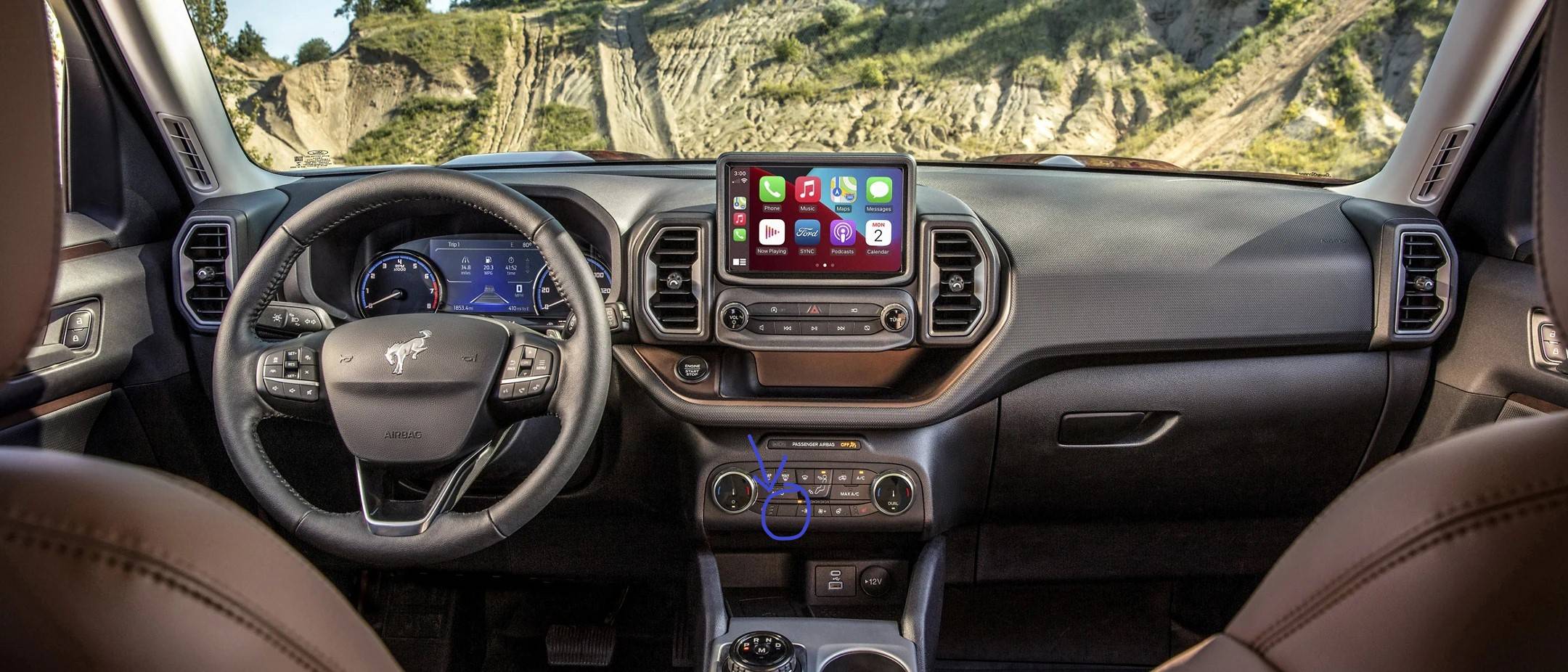 Ford Bronco Sport Curiosity.  What would this empty button be for? BS Button