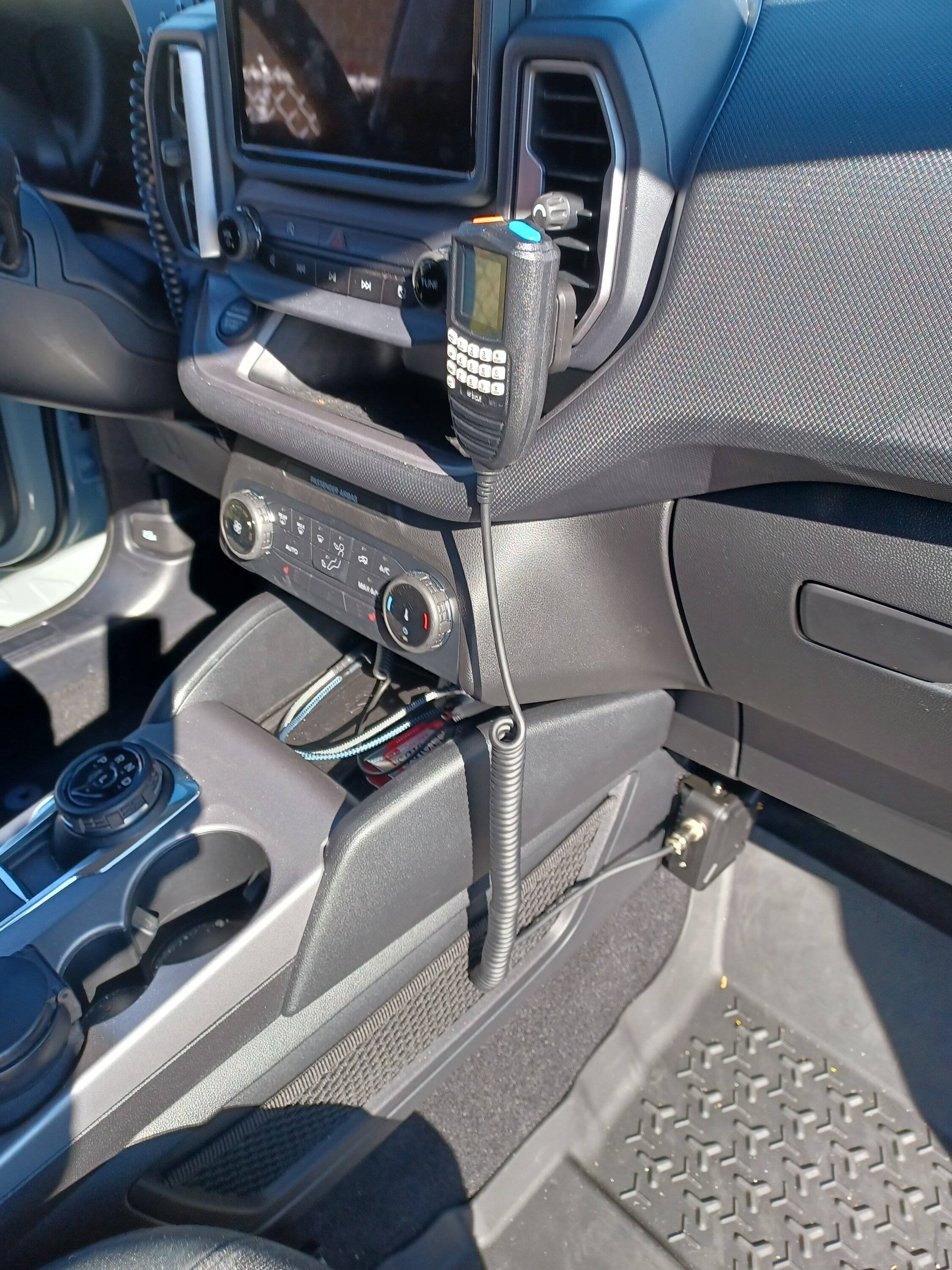 Ford Bronco Sport Transceiver Installation thread  (Ham, CB, GMRS). Radio unit and antenna installation on Bronco Sport 20221026_134906