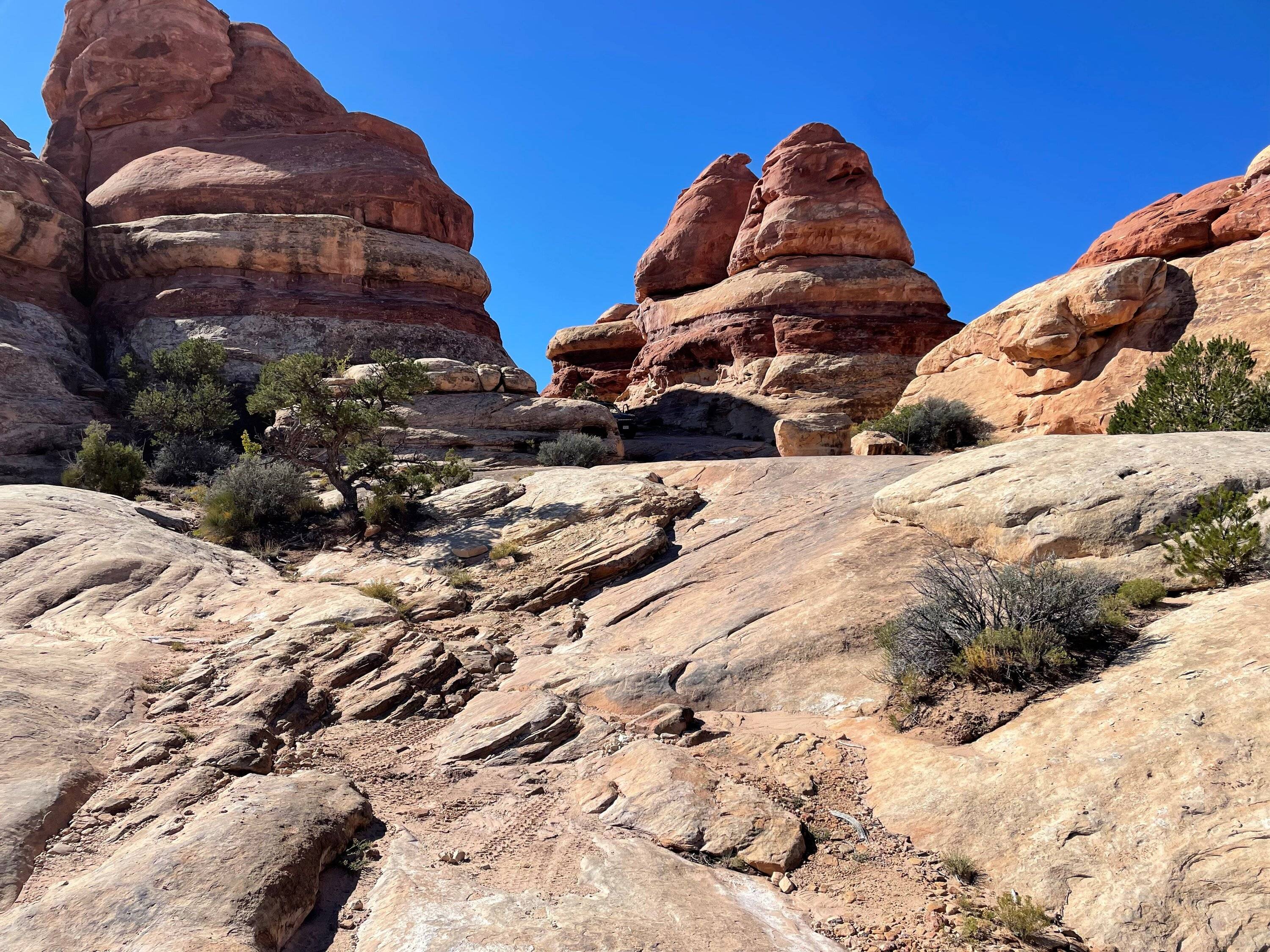 Ford Bronco Sport Off-roading on Elephant Hill Trail in Canyonlands, UT -- trip report & mods that mattered most Silver stairs