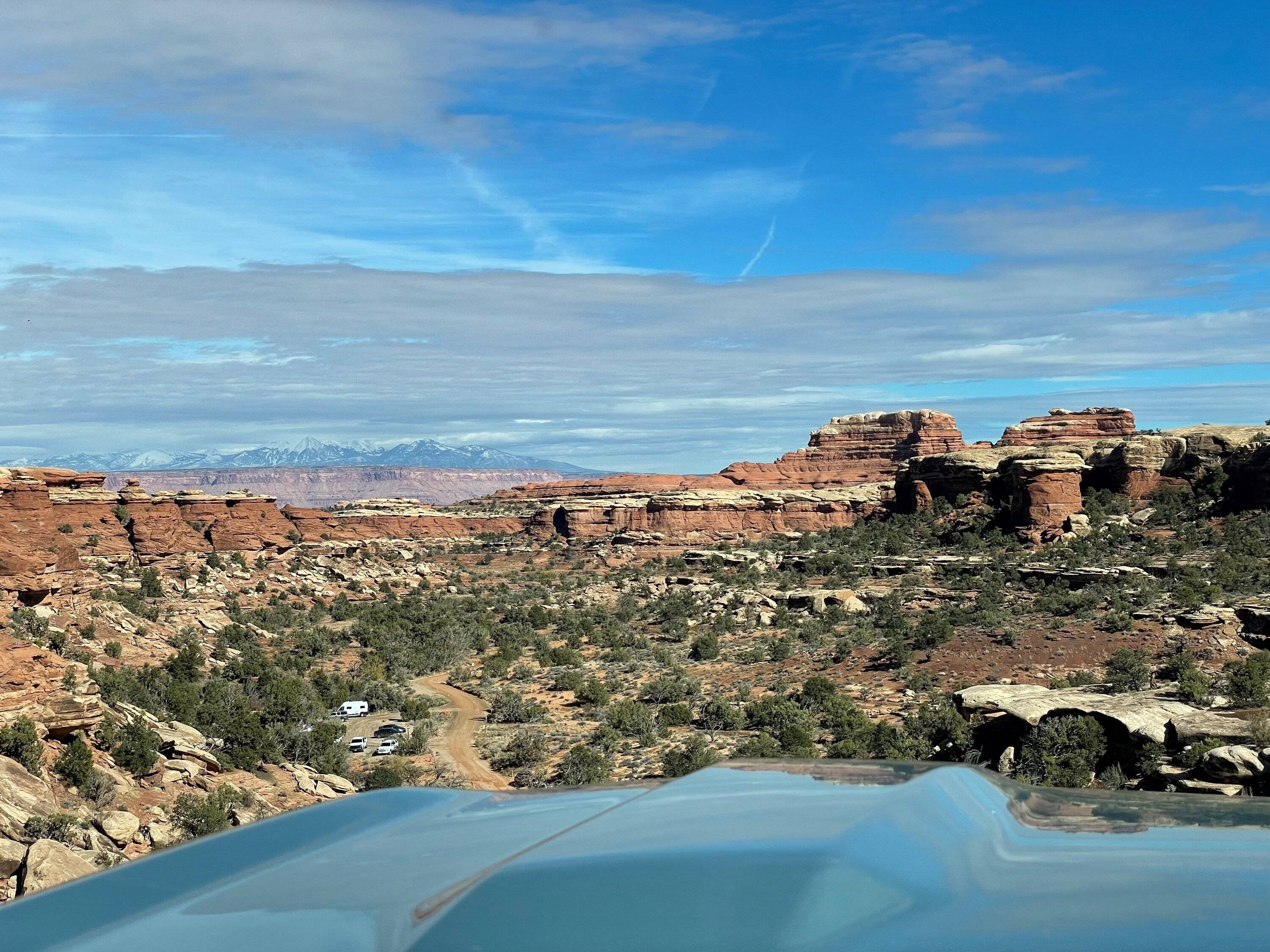 Ford Bronco Sport Off-roading on Elephant Hill Trail in Canyonlands, UT -- trip report & mods that mattered most Trailhead overlook