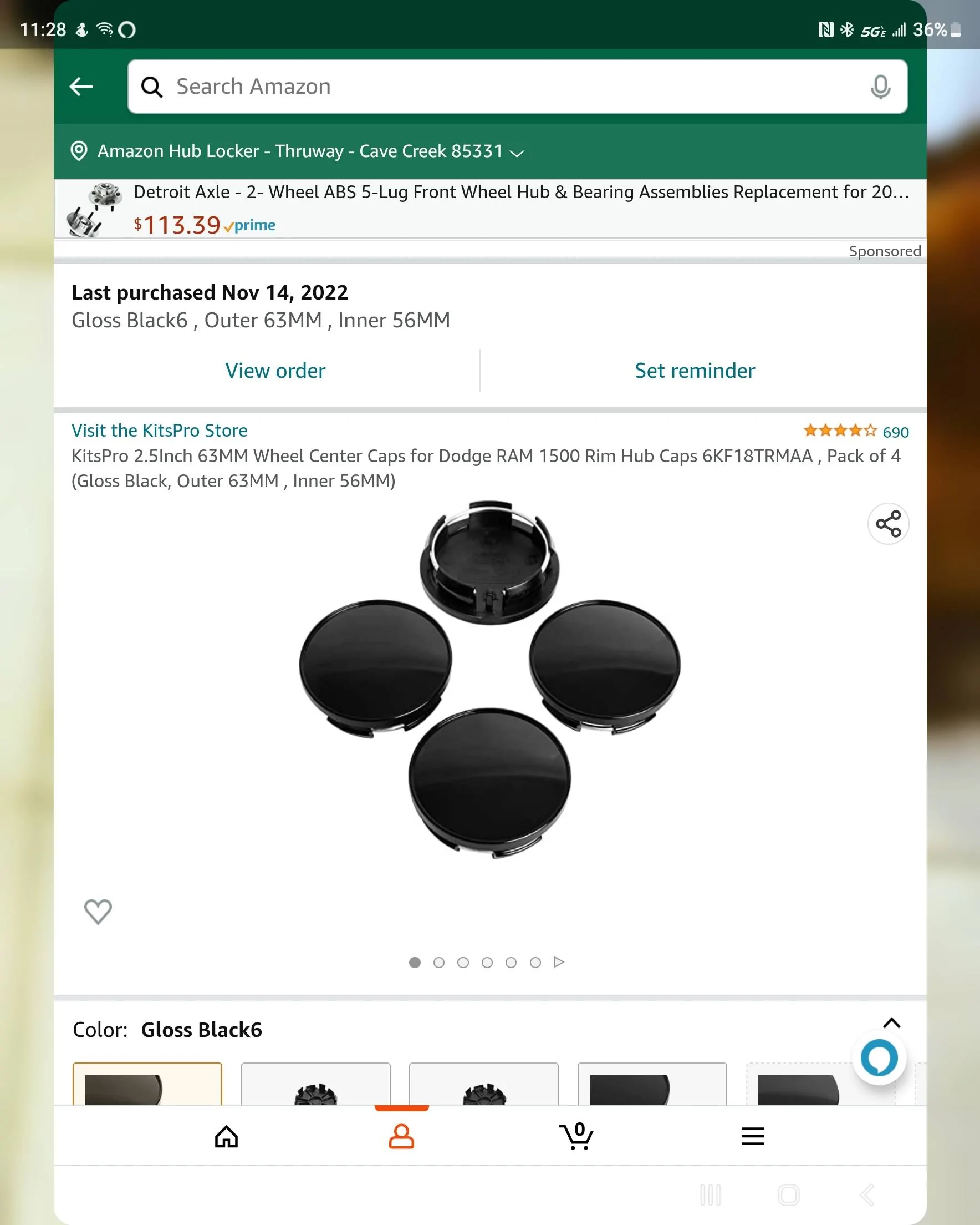 Ford Bronco Sport Wheel Bearing Dust Caps Screenshot_20221118_112820_Amazon Shopping