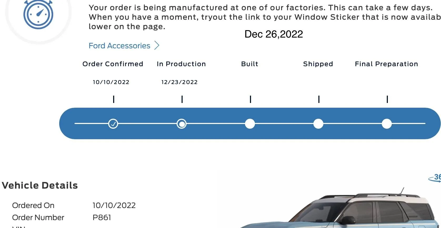 Ford Bronco Sport Oh No! ordertrack.app shutting down build dat