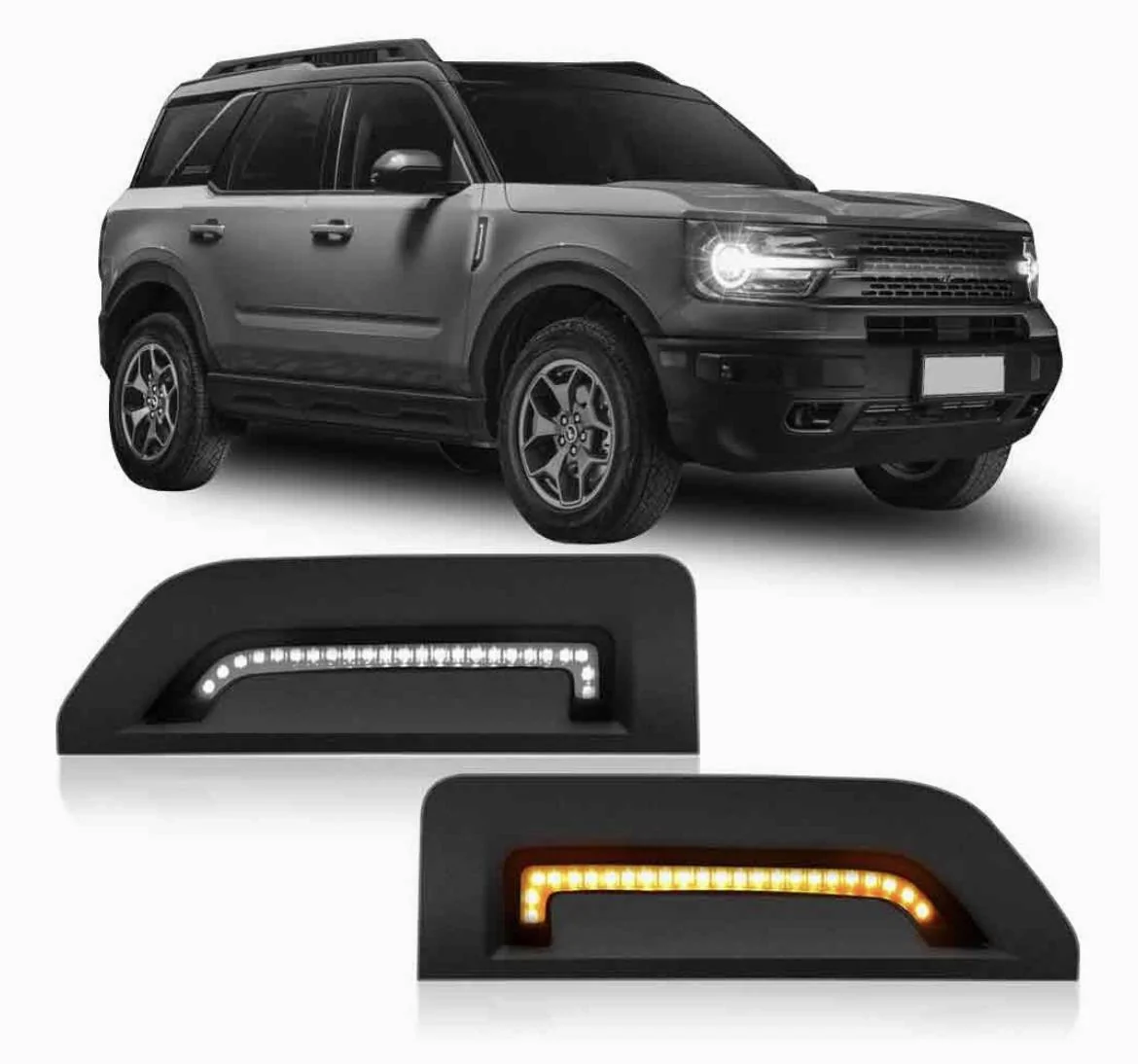 Ford Bronco Sport Tectico LED fender light side marker install 1672603354565