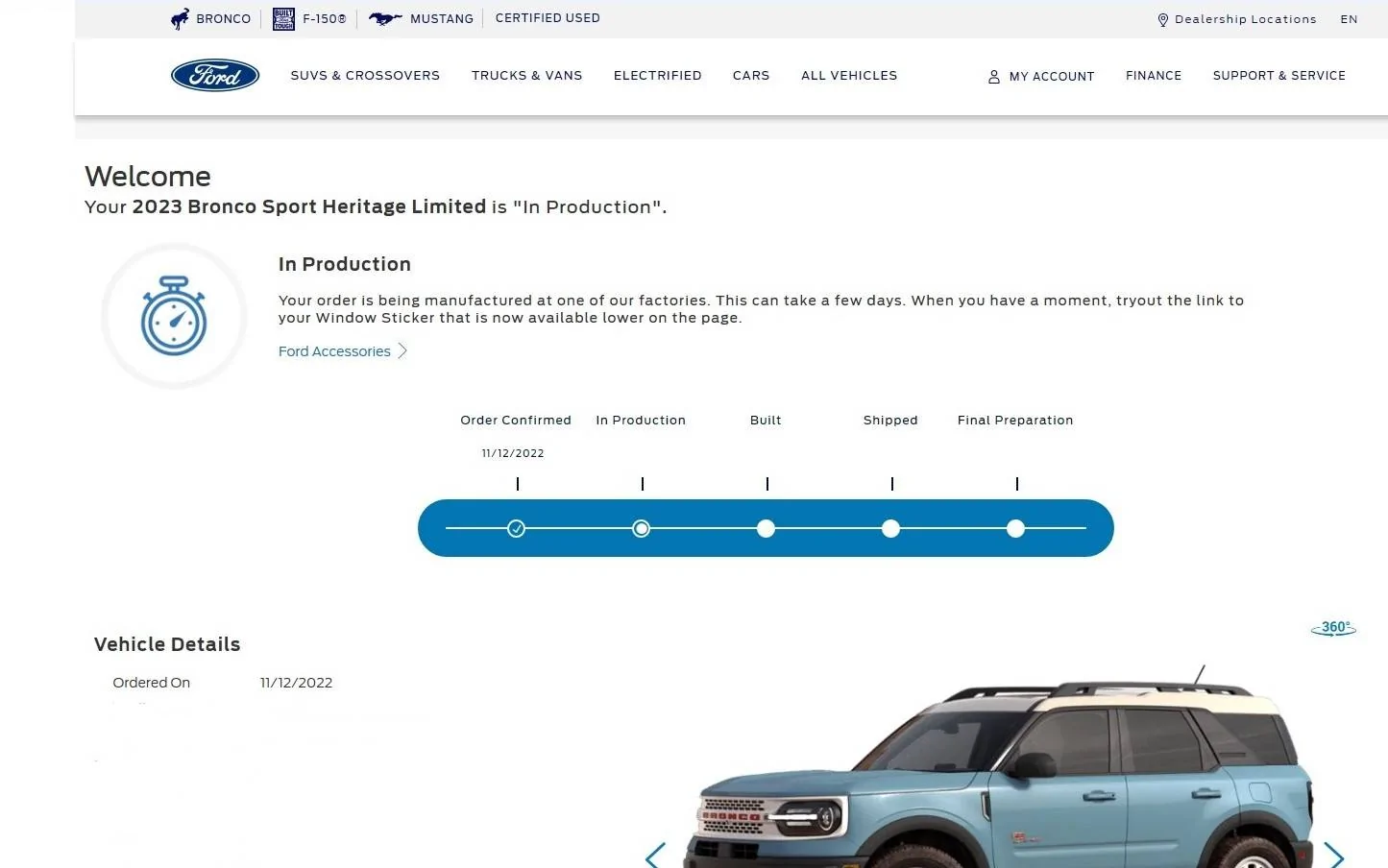 Ford Bronco Sport 2023 FORD BRONCO SPORT HERITAGE LIMITED ORDER IN LIMBO. bronco2edit